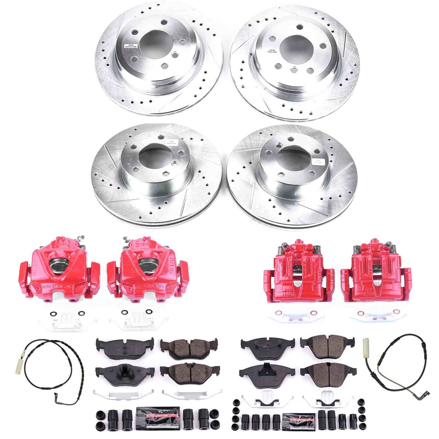 Power Stop 08-10 BMW 328i Front & Rear Z23 Evolution Sport Brake Kit w/Calipers