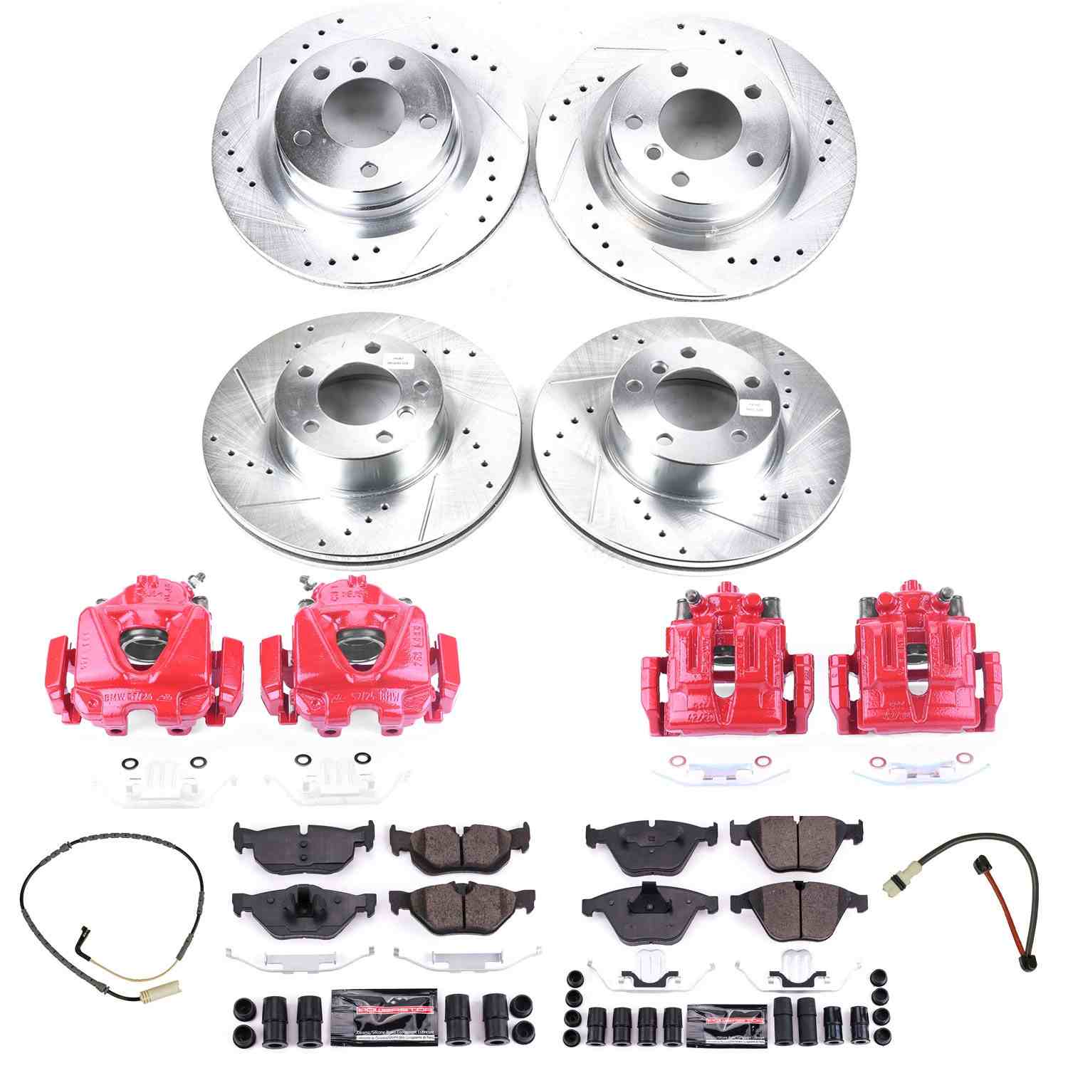 Power Stop 08-10 BMW 328i Front & Rear Z23 Evolution Sport Brake Kit w/Calipers
