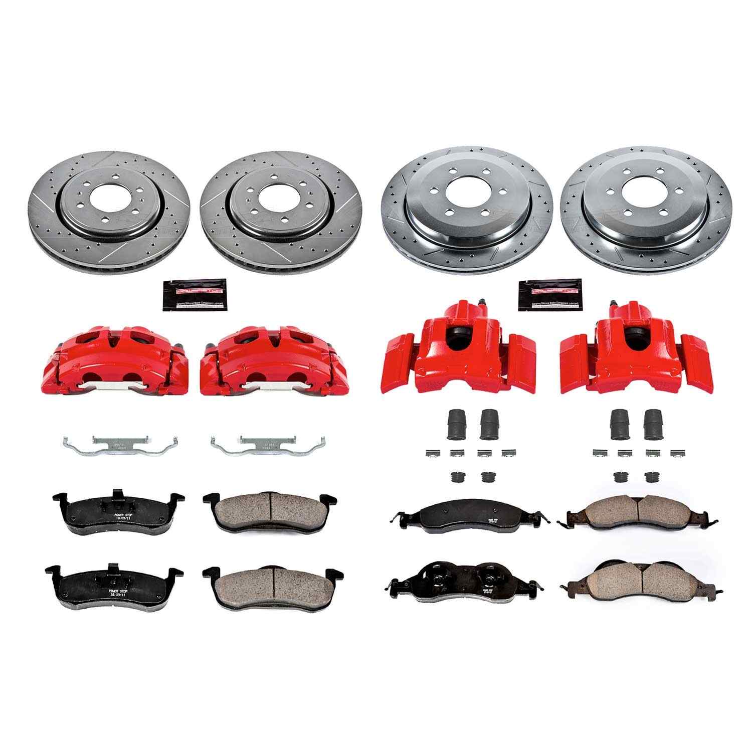 Power Stop 07-09 Ford Expedition Front & Rear Z23 Evolution Sport Brake Kit w/Calipers