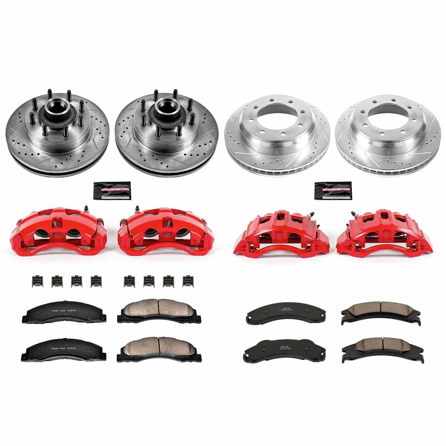 Power Stop 17-18 Ford E-450 Super Duty Front and Rear Z23 Evolution Kit w/Cals