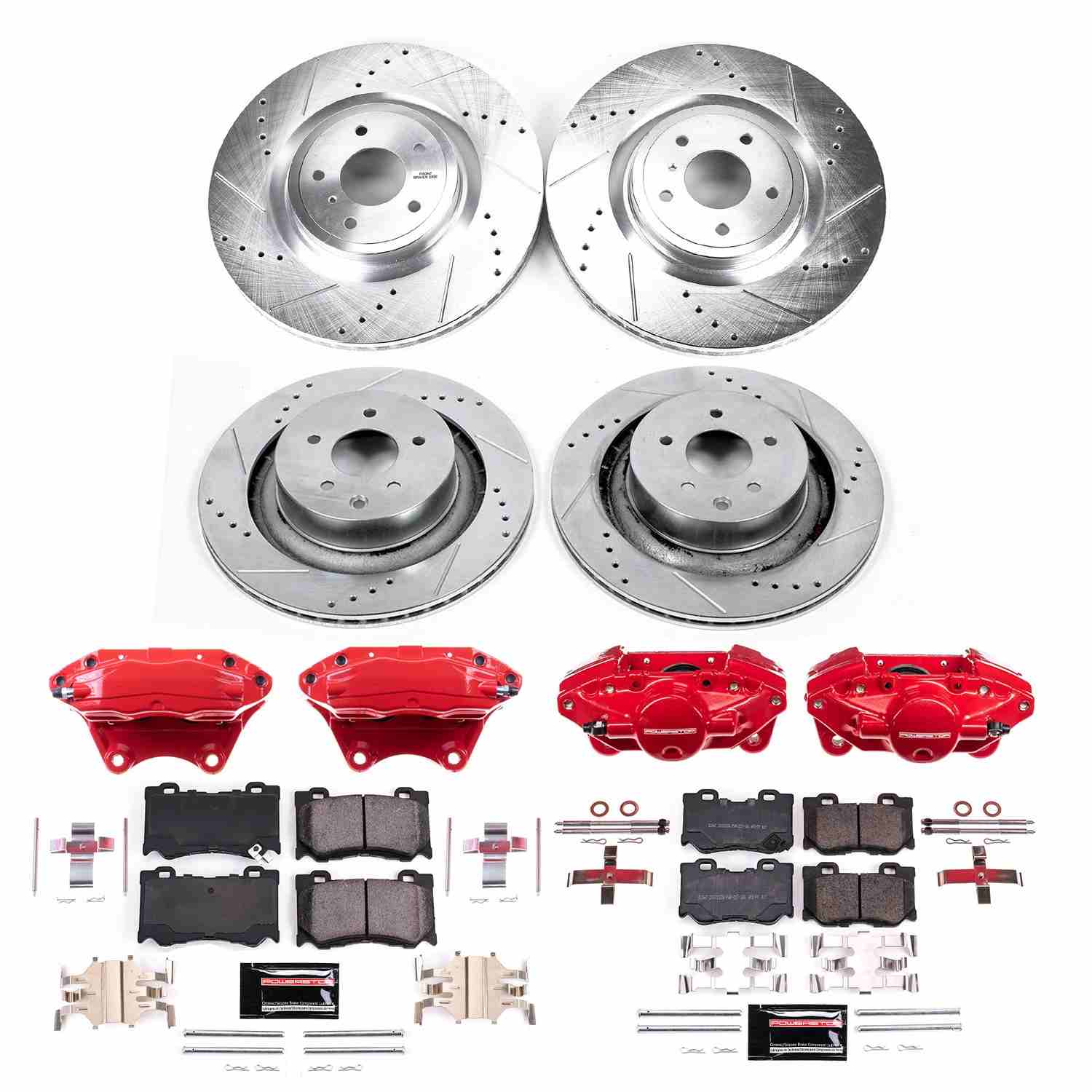 Power Stop 2009 Nissan 350Z Front & Rear Z23 Evolution Kit W/Cals
