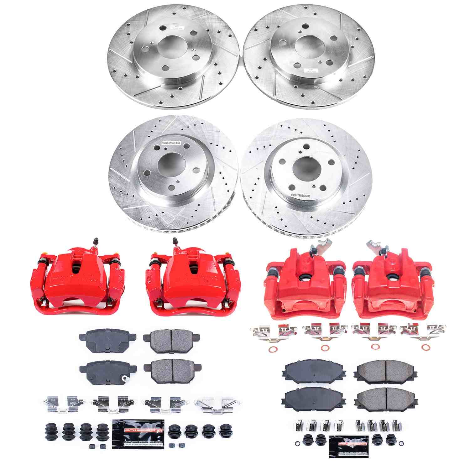 Power Stop 09-10 Pontiac Vibe Front & Rear Z23 Evolution Sport Brake Kit w/Calipers