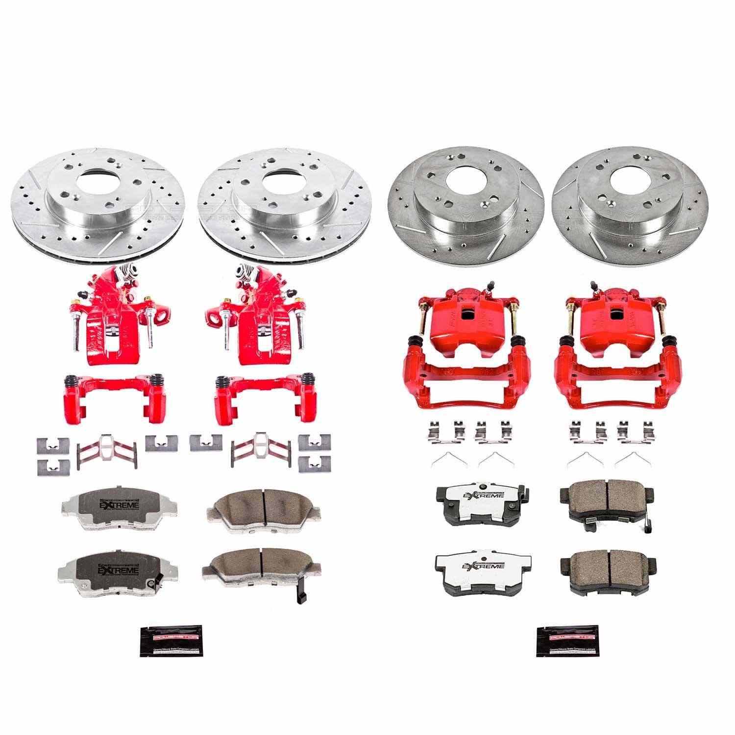 Power Stop 09-11 Honda Civic Front & Rear Z26 Street Warrior Brake Kit w/Calipers