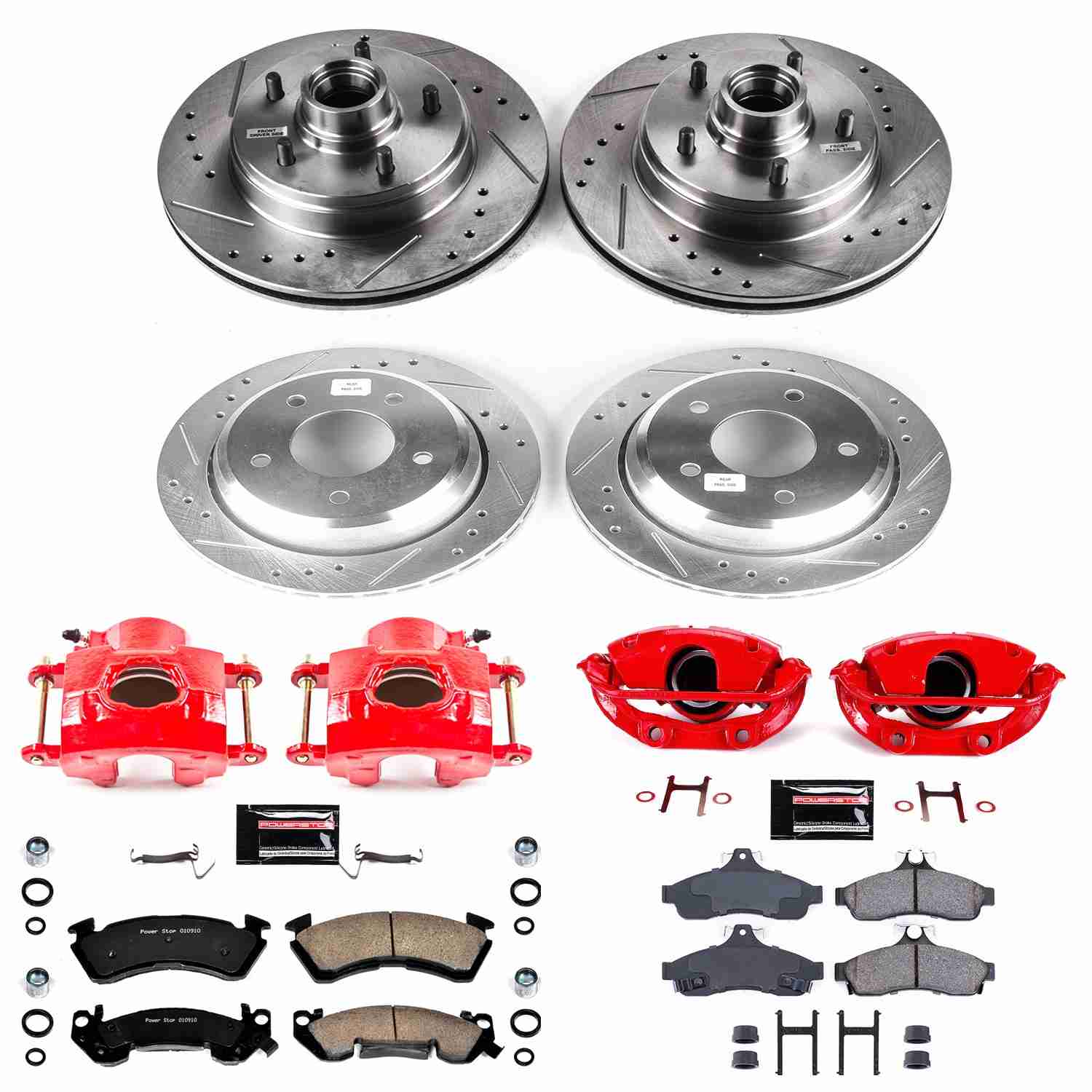 Power Stop 94-96 Chevrolet Impala Front & Rear Z23 Evolution Sport Brake Kit w/Calipers