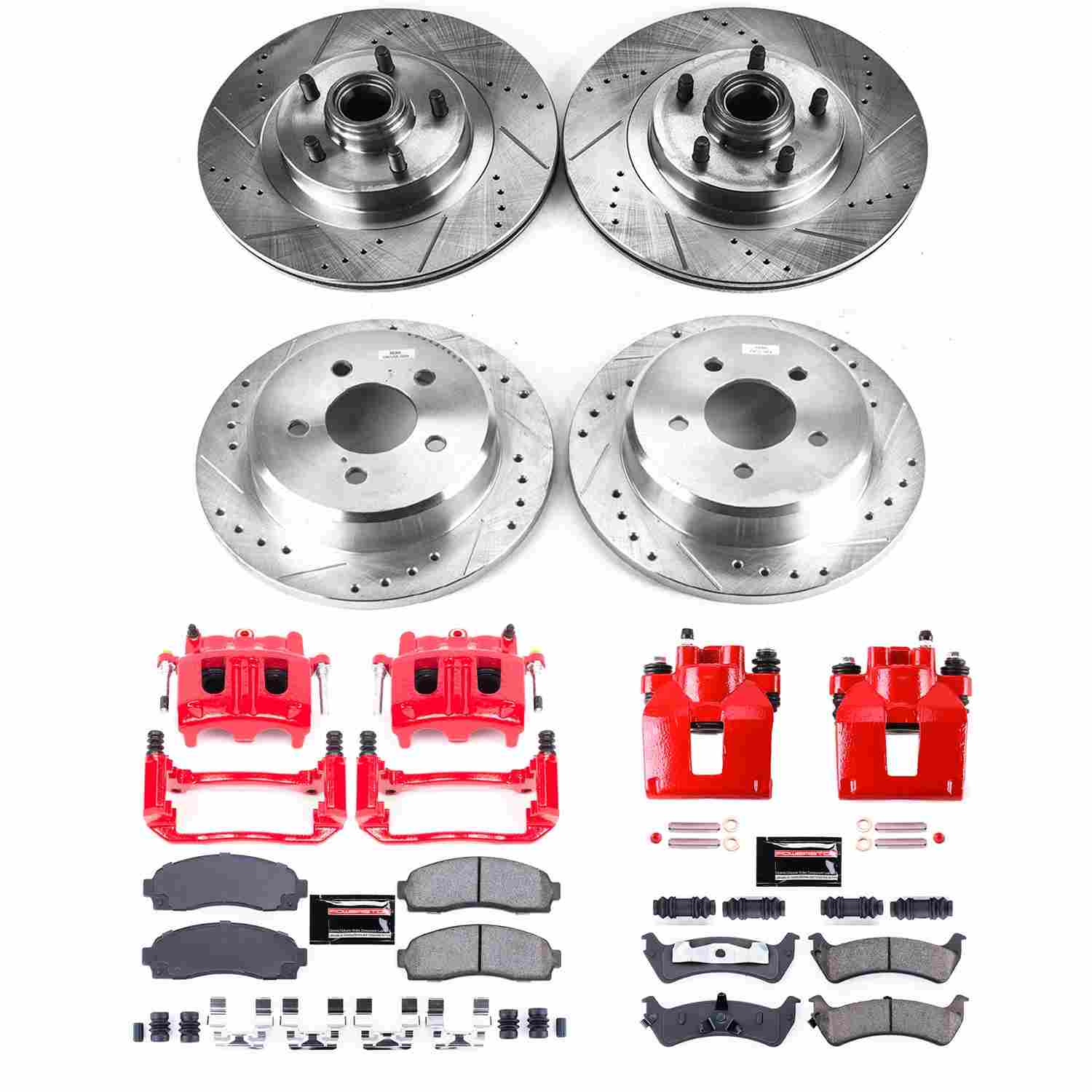 Power Stop 01-02 Ford Explorer Sport Front & Rear Z23 Evolution Sport Brake Kit w/Calipers