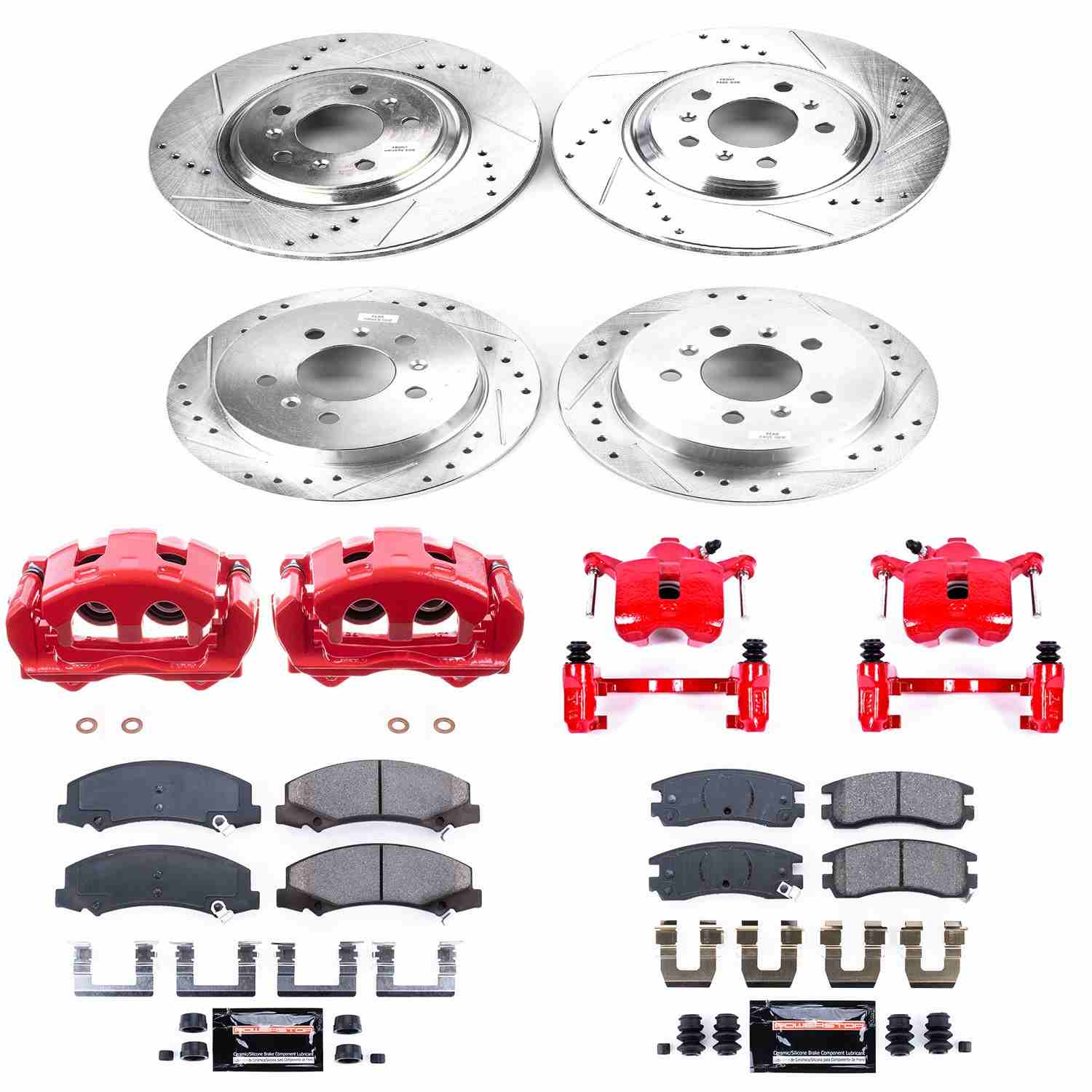 Power Stop 08-09 Buick Allure Front & Rear Z23 Evolution Sport Brake Kit w/Calipers