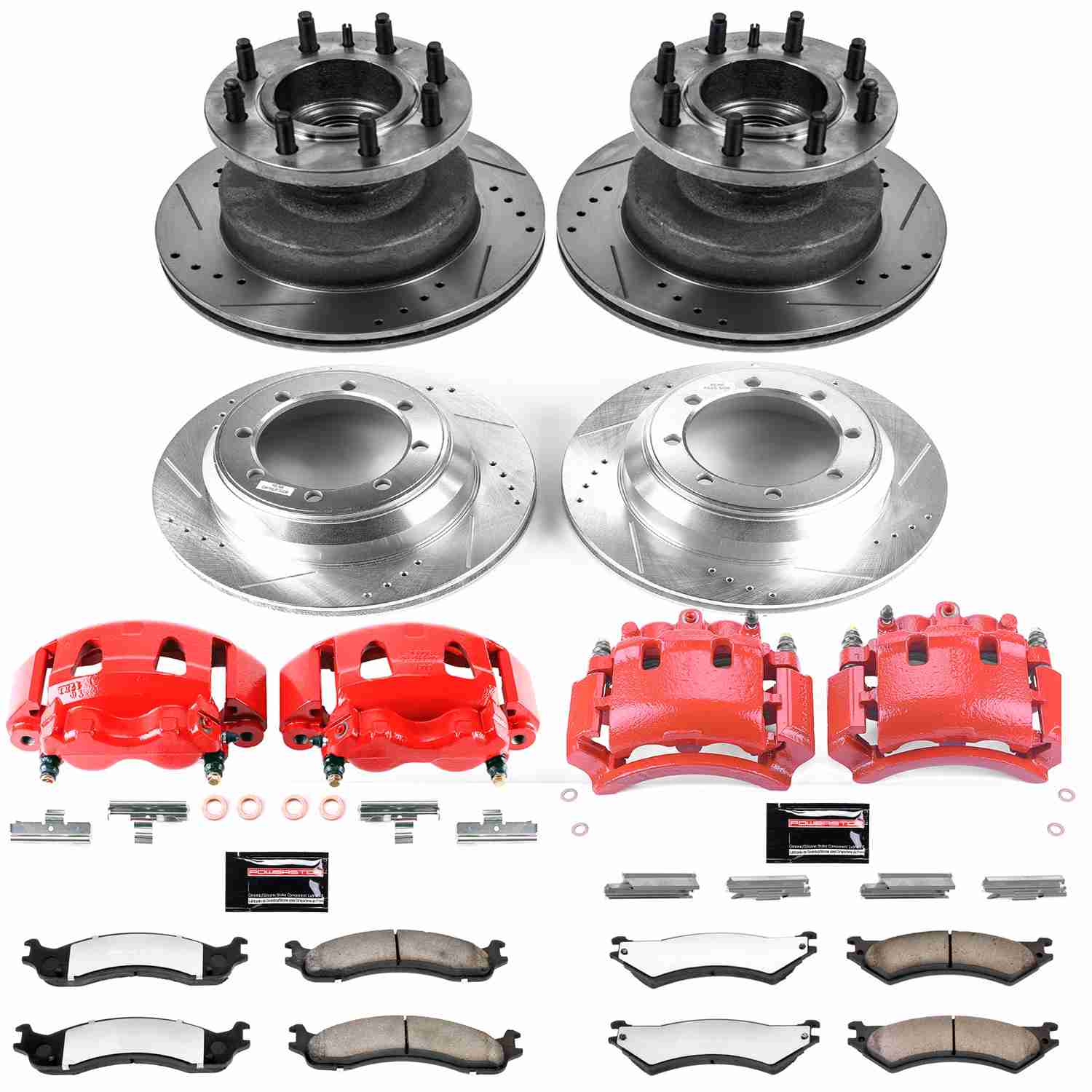 Power Stop 03-05 Ford E-350 Club Wagon Front & Rear Z36 Truck & Tow Kit w/Calipers