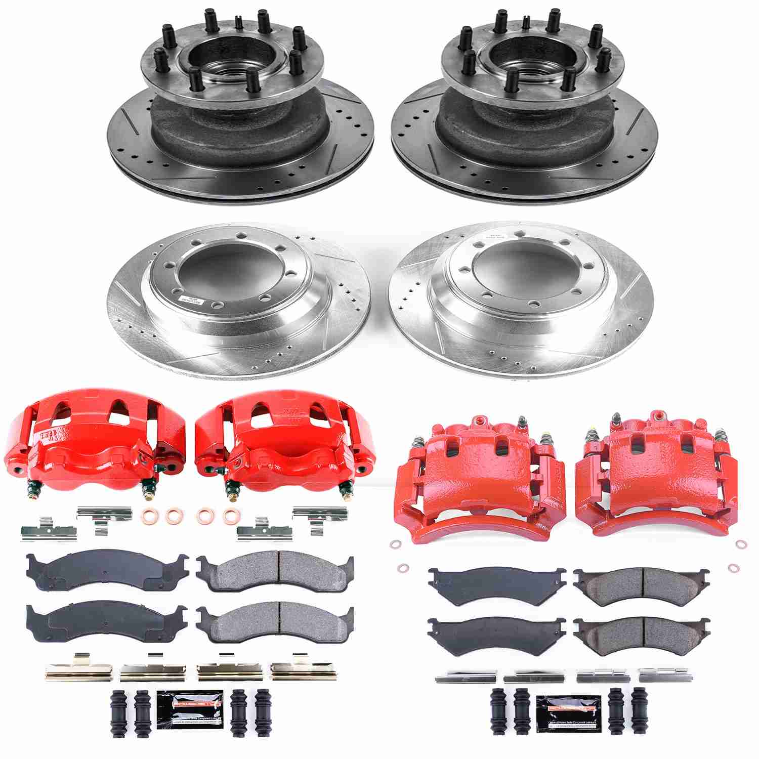 Power Stop 03-05 Ford E-350 Club Wagon Front & Rear Z23 Evolution Kit w/Cals