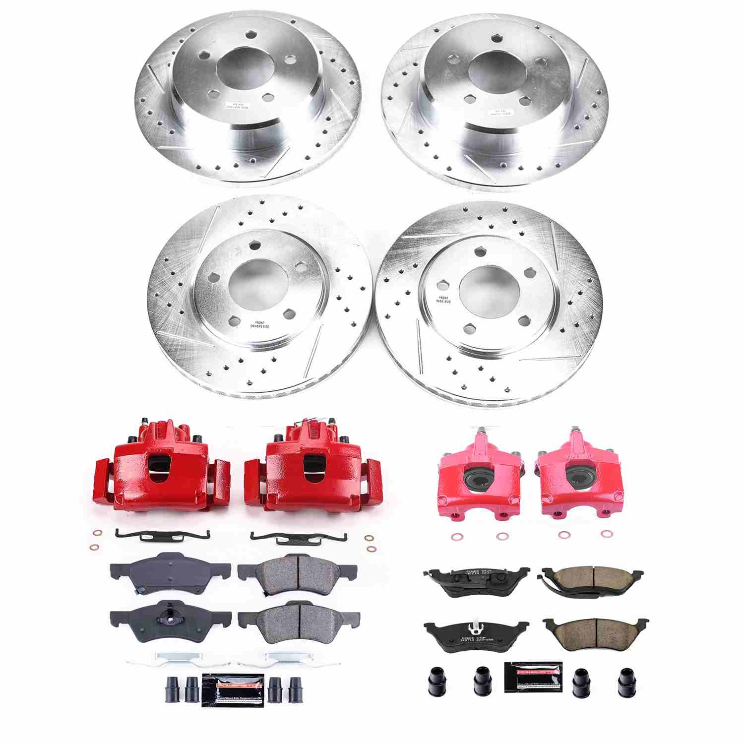 Power Stop 01-07 Chrysler Town & Country Front & Rear Z23 Evolution Sport Brake Kit w/Calipers
