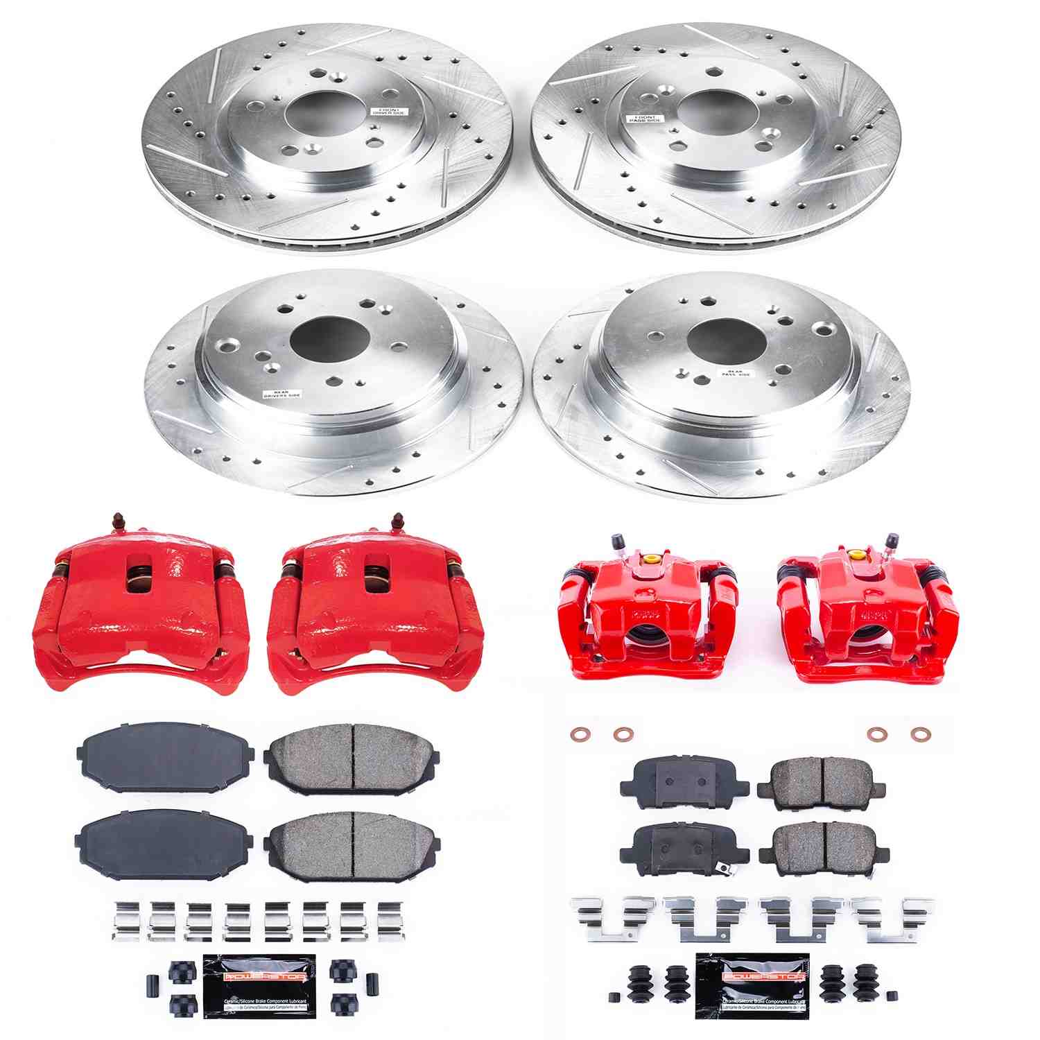 Power Stop 02-04 Honda Odyssey Front & Rear Z23 Evolution Sport Brake Kit w/Calipers