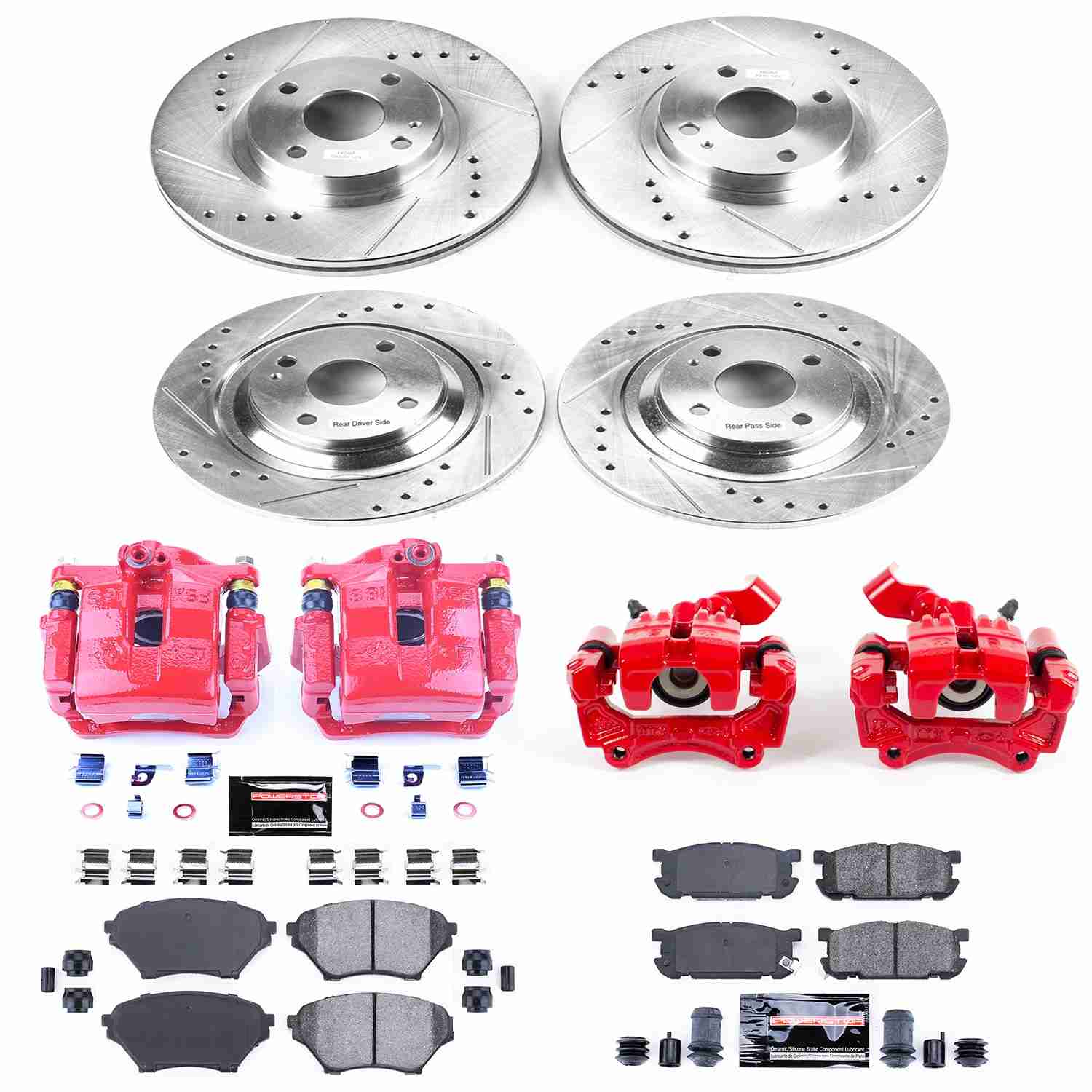 Power Stop 01-05 Mazda Miata Front & Rear Z23 Evolution Sport Brake Kit w/Calipers