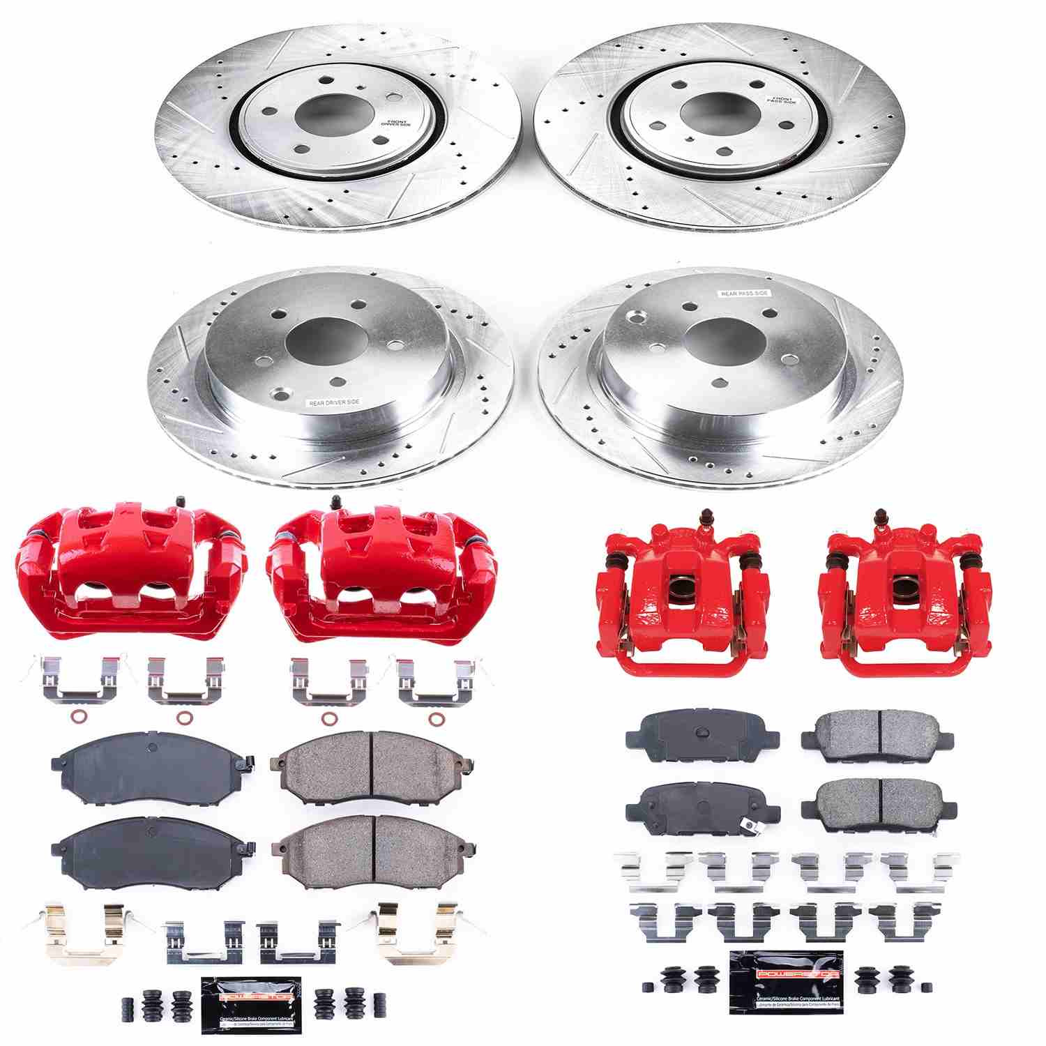 Power Stop 05-08 INFINITI FX45 Front and Rear Z23 Evolution Kit w/Cals