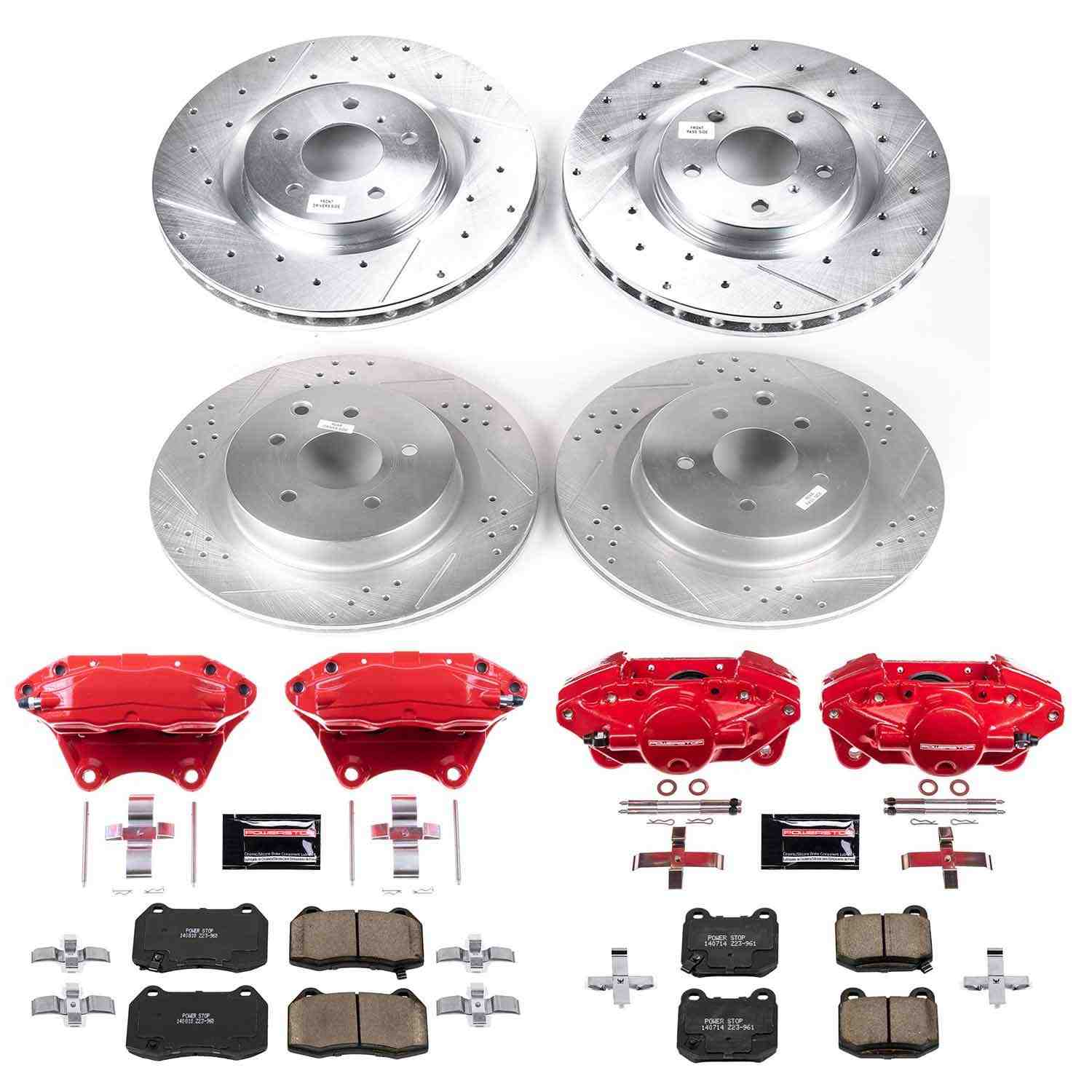 Power Stop 03-04 Infiniti G35 Front & Rear Z23 Evolution Sport Brake Kit w/Calipers
