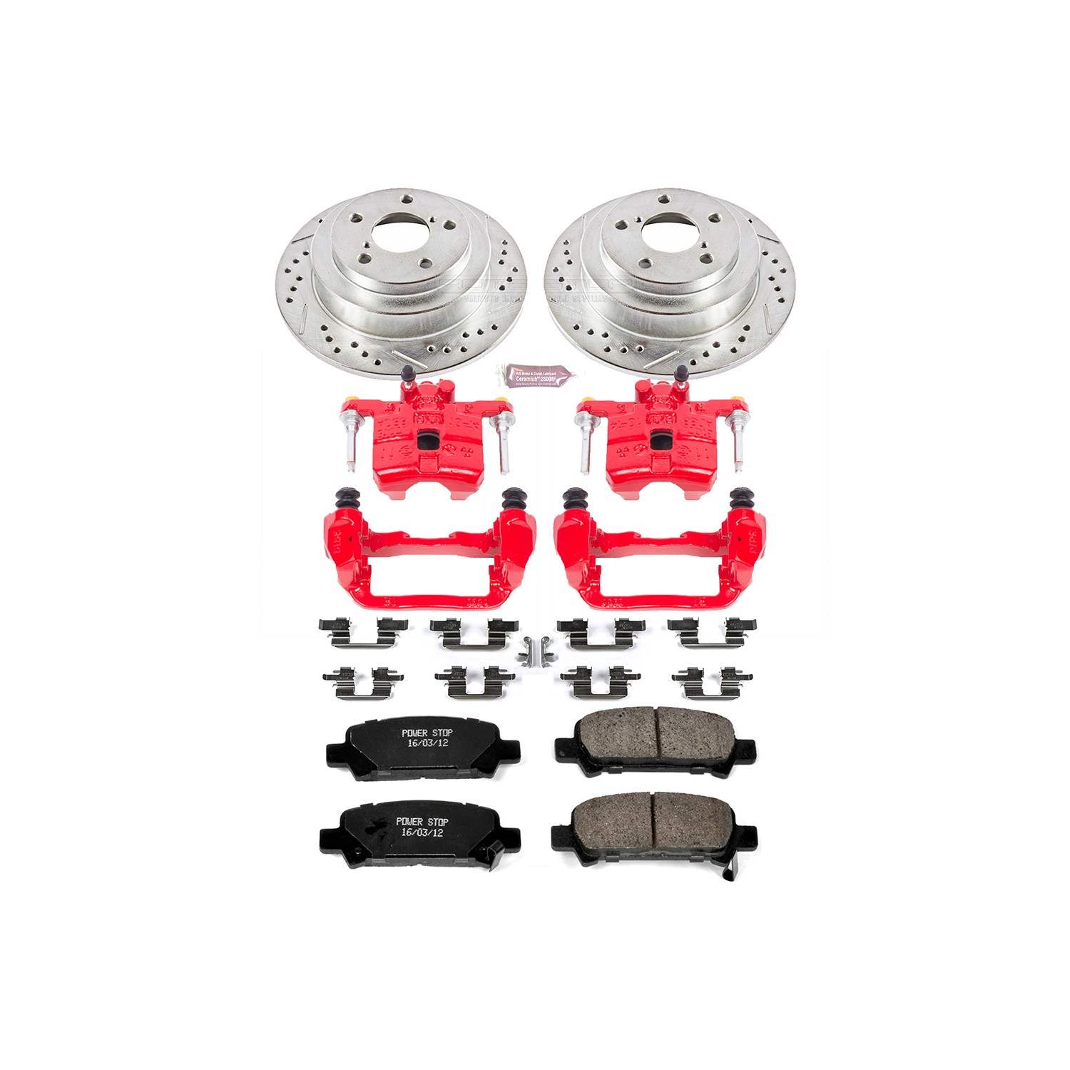 Power Stop 98-03 Subaru Forester Rear Z23 Evolution Sport Brake Kit w/Calipers