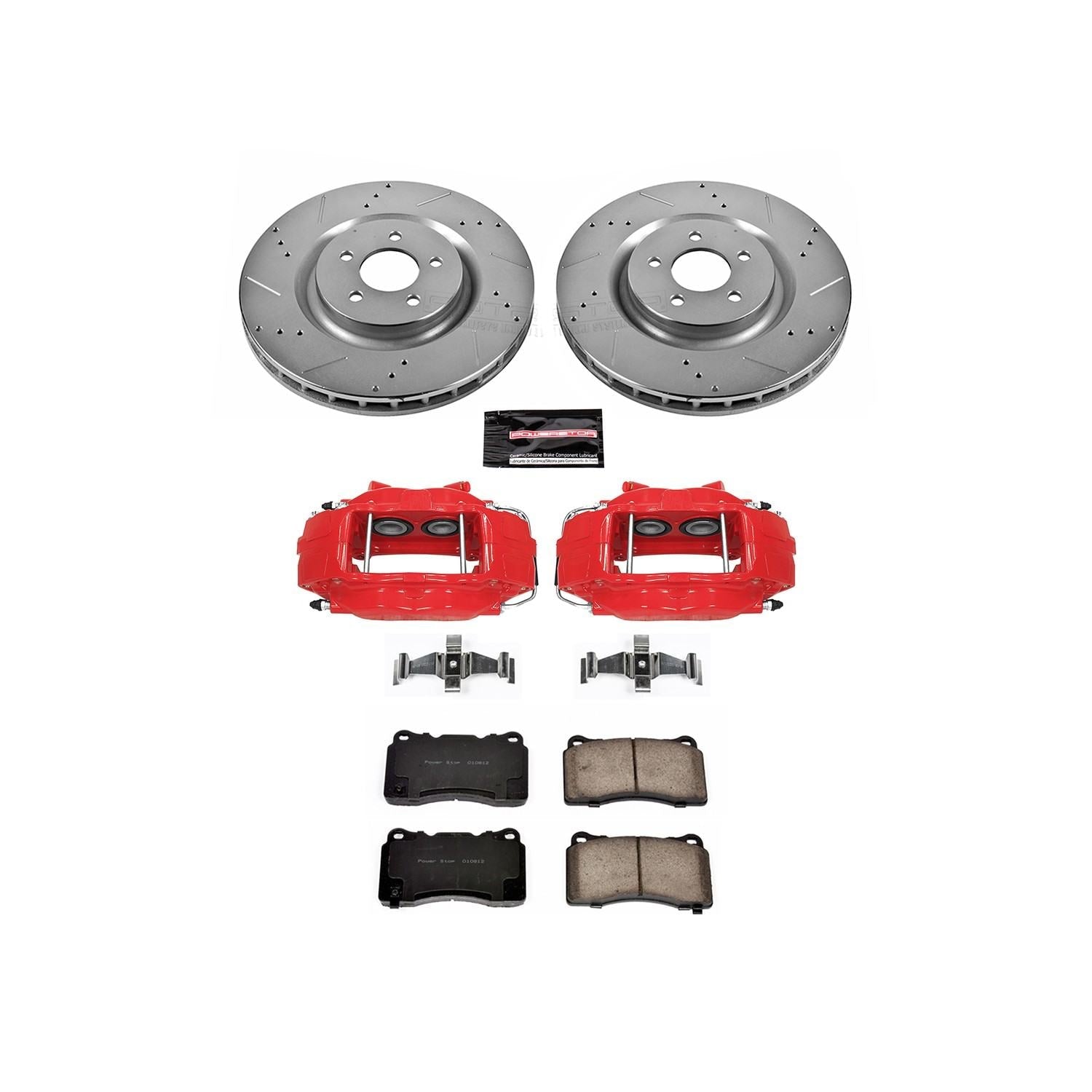 Power Stop 07-14 Ford Mustang Front Z23 Evolution Sport Brake Kit w/Calipers