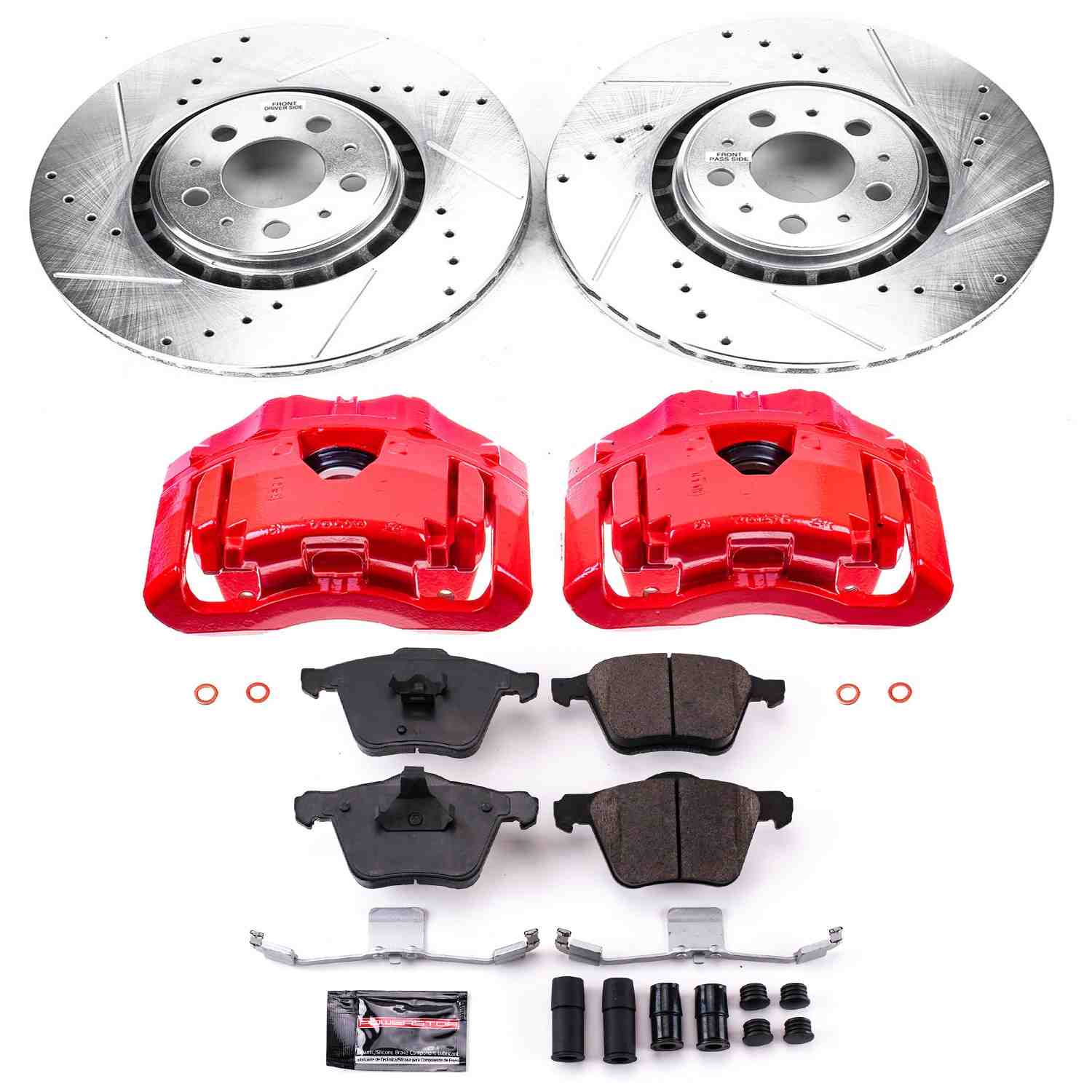 Power Stop 03-14 Volvo XC90 Front Z23 Evolution Sport Brake Kit w/Calipers