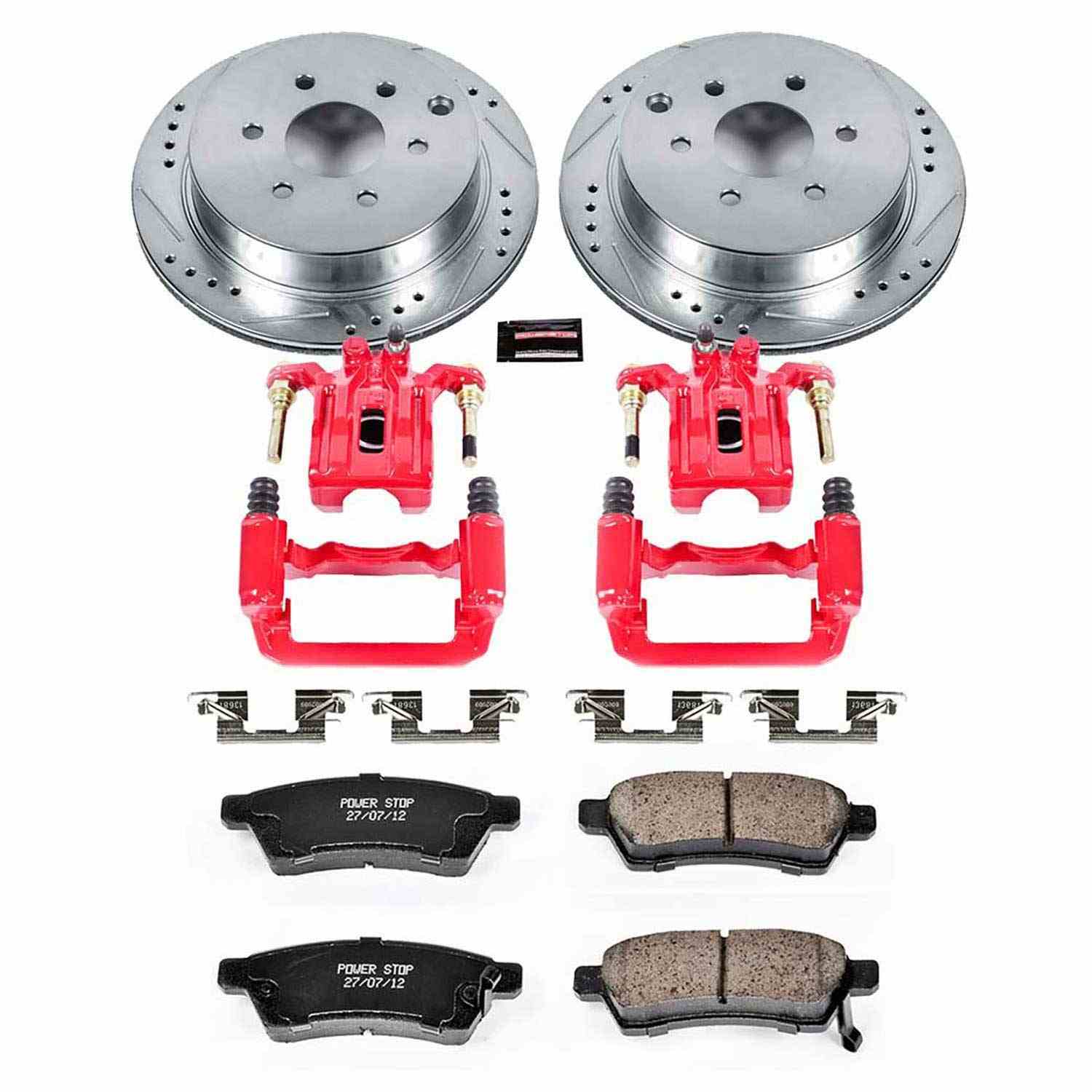 Power Stop 05-18 Nissan Frontier Rear Z23 Evolution Sport Brake Kit w/Calipers