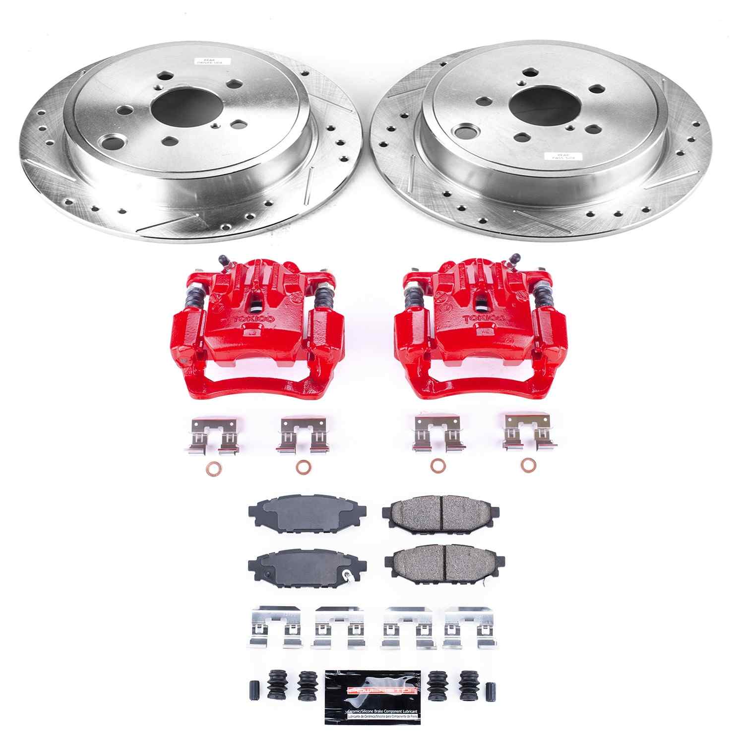 Power Stop 10-14 Subaru Legacy Rear Z23 Evolution Sport Brake Kit w/Calipers