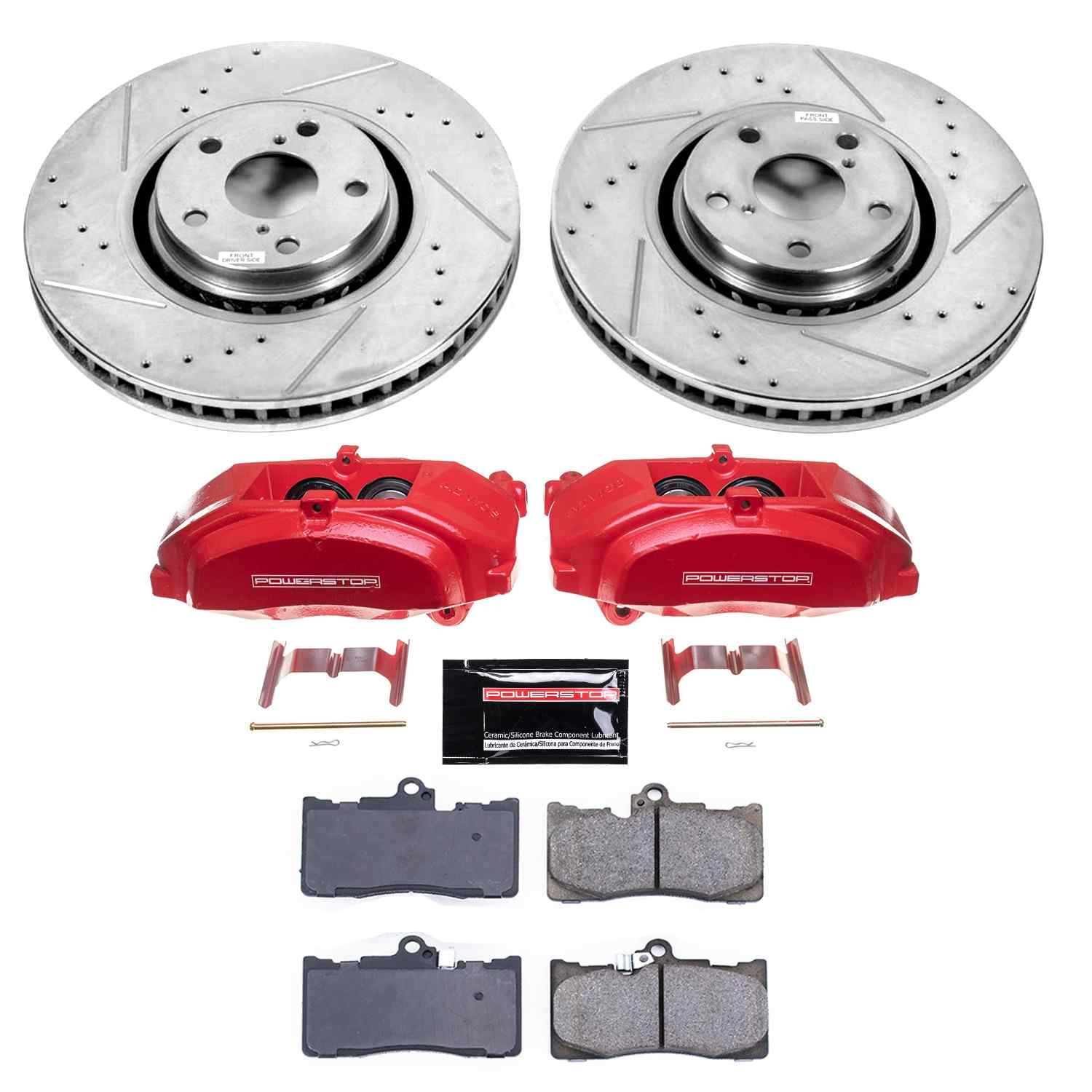 Power Stop 07-11 Lexus GS350 Front Z23 Evolution Sport Brake Kit w/Calipers