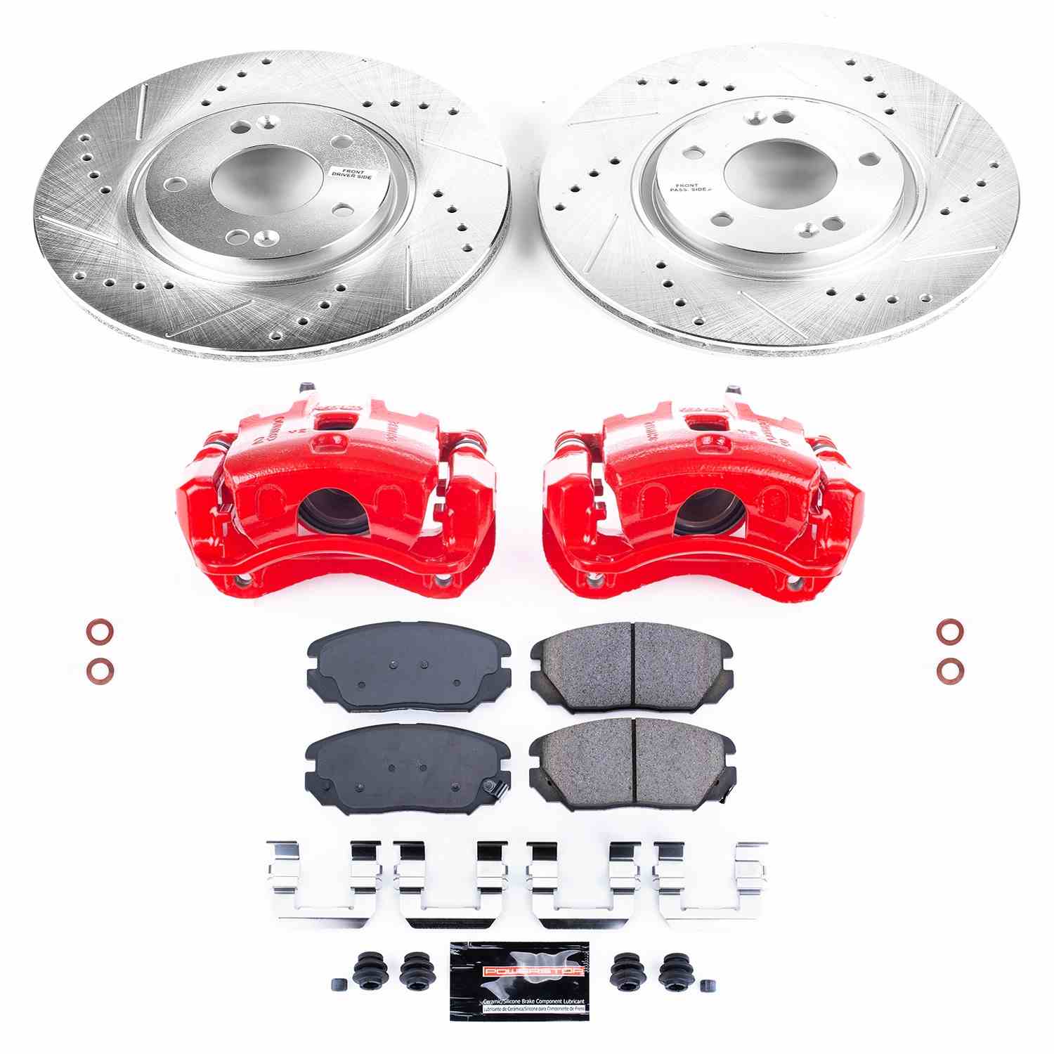 Power Stop 06-10 Hyundai Sonata Front Z23 Evolution Sport Brake Kit w/Calipers