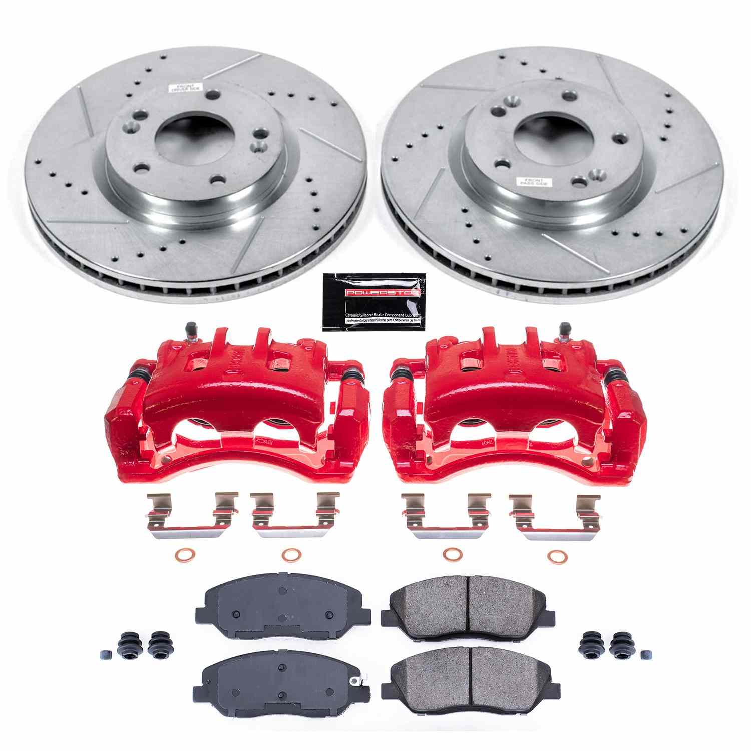 Power Stop 07-09 Hyundai Santa Fe Front Z23 Evolution Sport Brake Kit w/Calipers