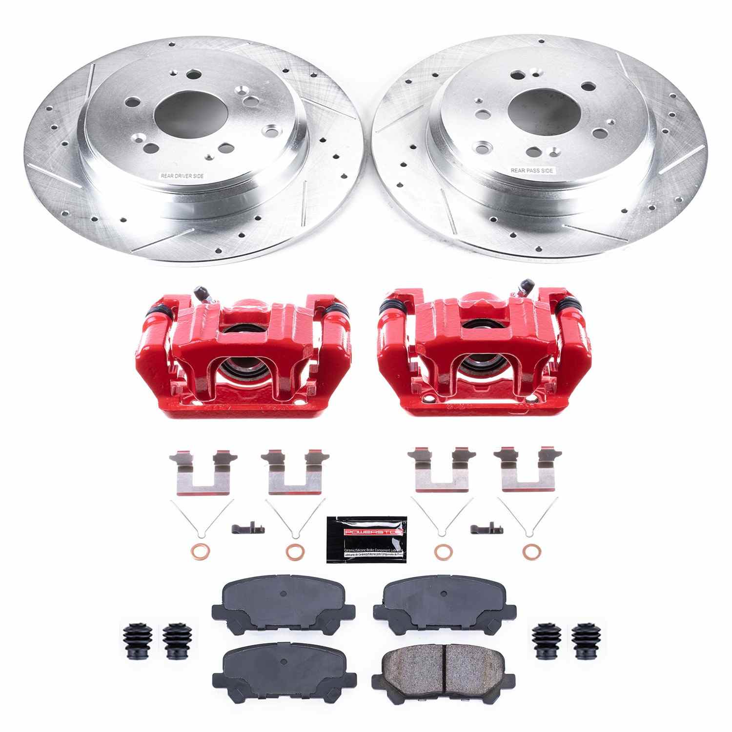 Power Stop 09-11 Honda Pilot Rear Z23 Evolution Sport Brake Kit w/Calipers