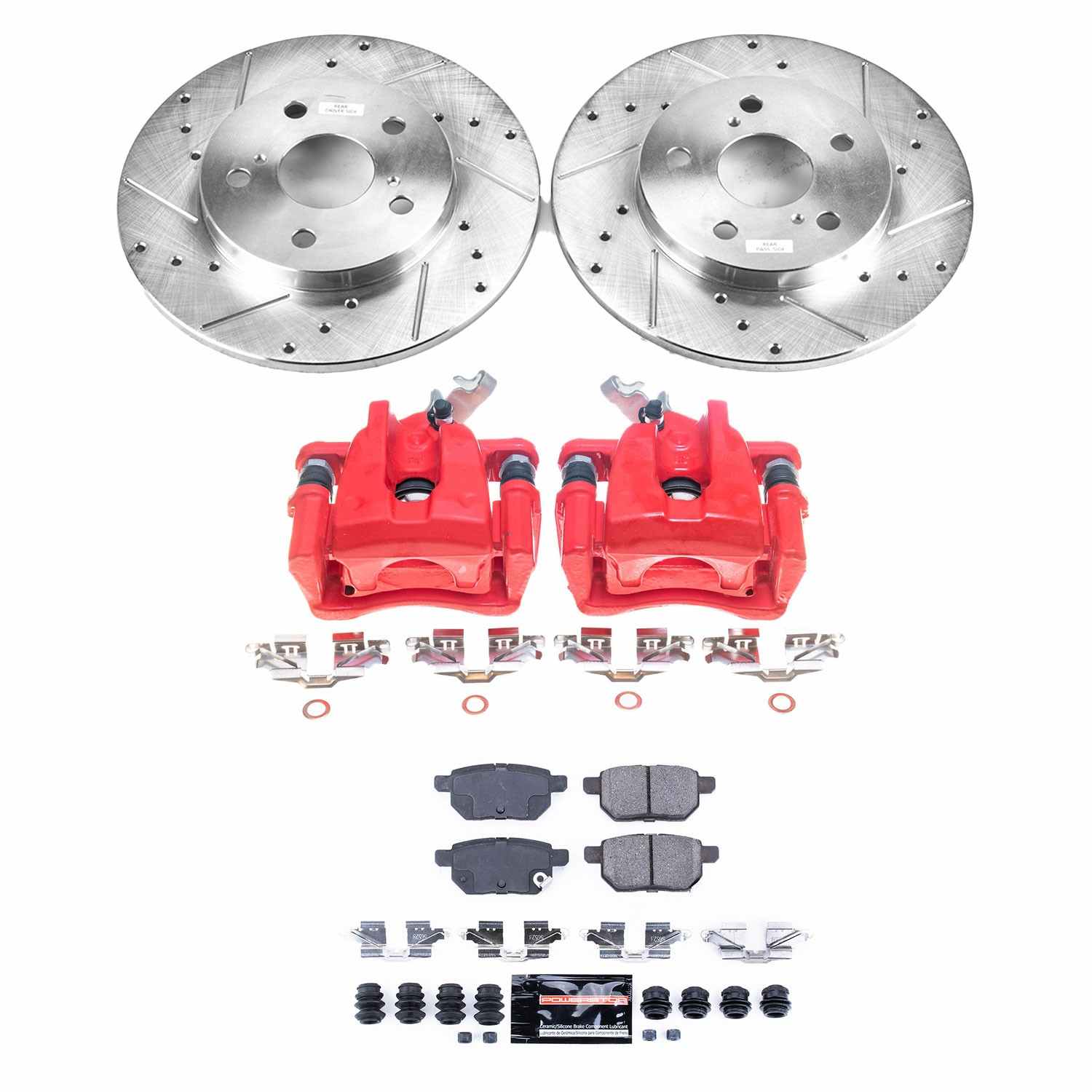 Power Stop 09-10 Pontiac Vibe Rear Z23 Evolution Sport Brake Kit w/Calipers