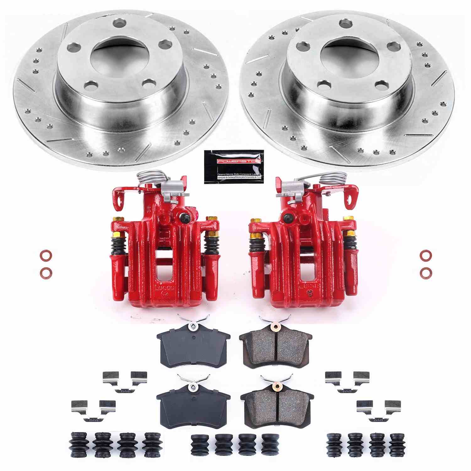 Power Stop 99-04 Audi A6 Quattro Rear Z23 Evolution Sport Brake Kit w/Calipers