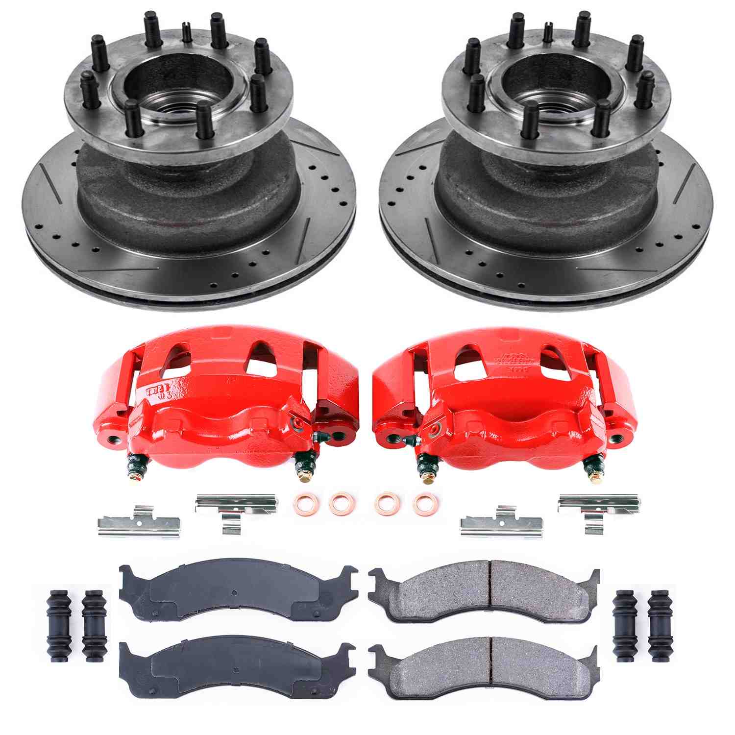 Power Stop 03-05 Ford E-350 Club Wagon Front Z23 Evolution Kit w/Cals