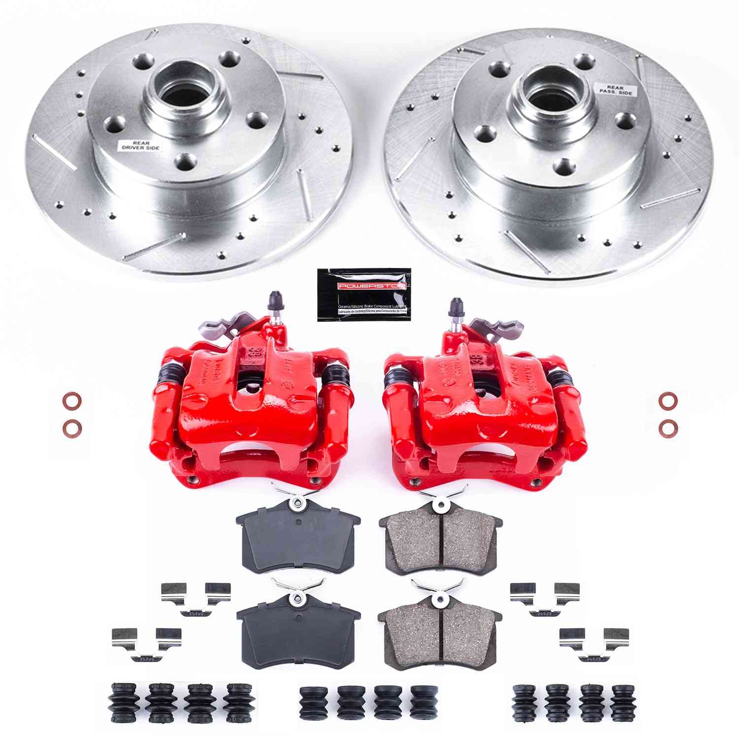 Power Stop 94-99 Volkswagen Golf Rear Z23 Evolution Sport Brake Kit w/Calipers