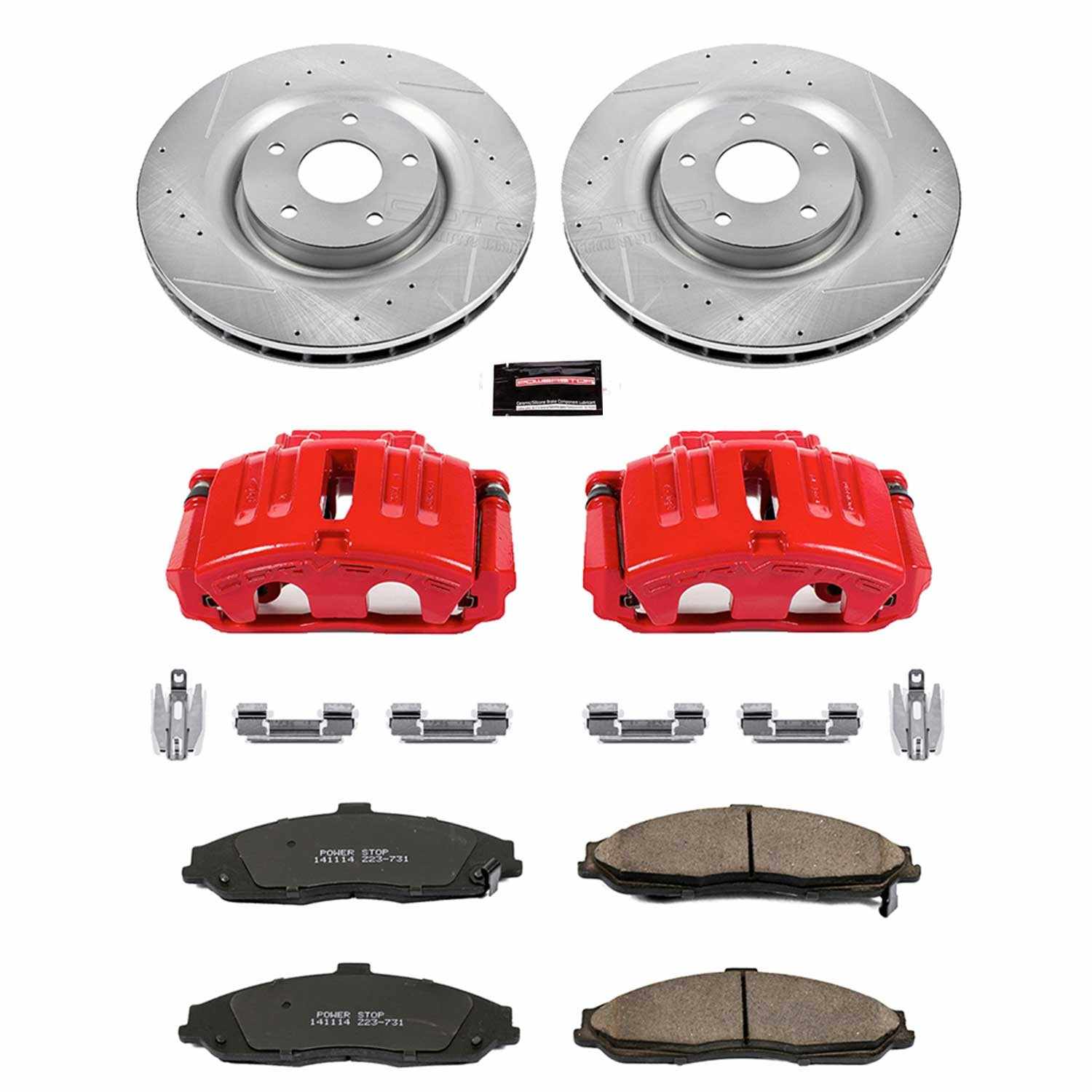 Power Stop 05-13 Chevrolet Corvette Front Z23 Evolution Sport Brake Kit w/Calipers