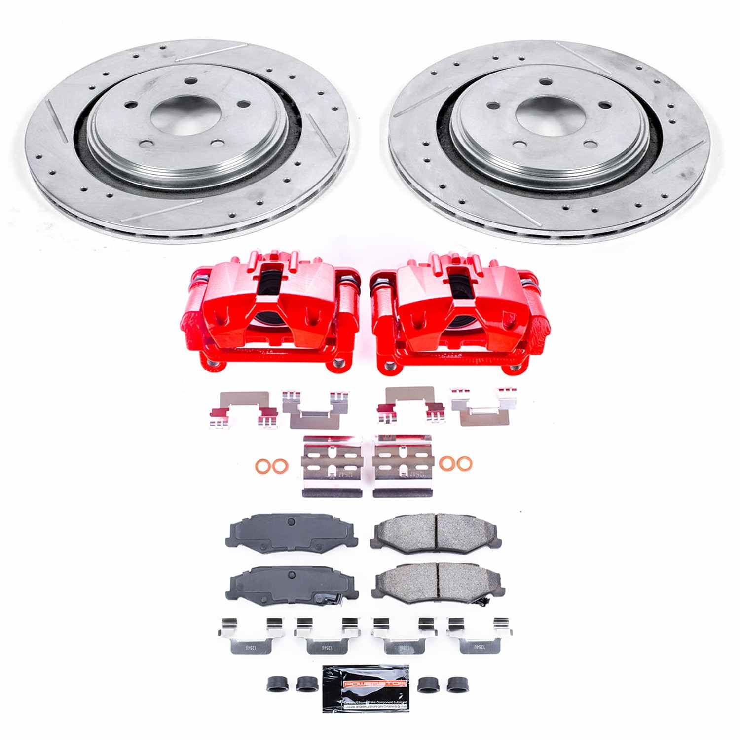 Power Stop 06-09 Cadillac XLR Rear Z23 Evolution Sport Brake Kit w/Calipers