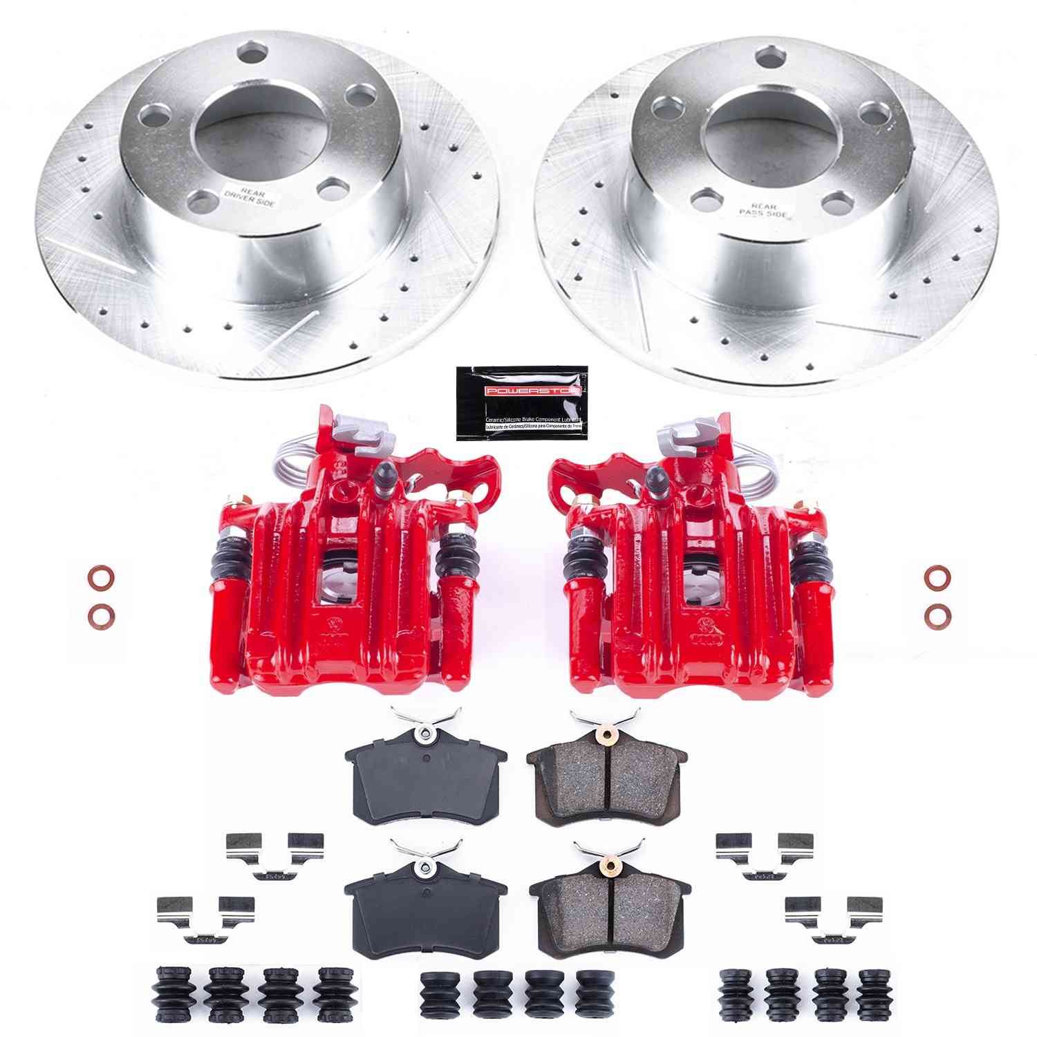 Power Stop 98-04 Audi A6 Rear Z23 Evolution Sport Brake Kit w/Calipers