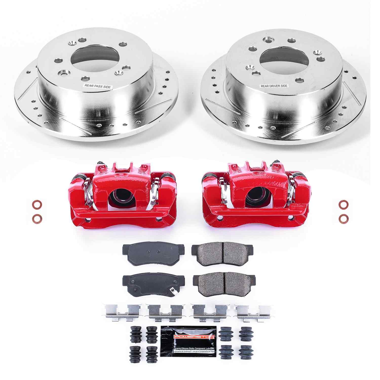 Power Stop 07-10 Hyundai Elantra Rear Z23 Evolution Sport Brake Kit w/Calipers