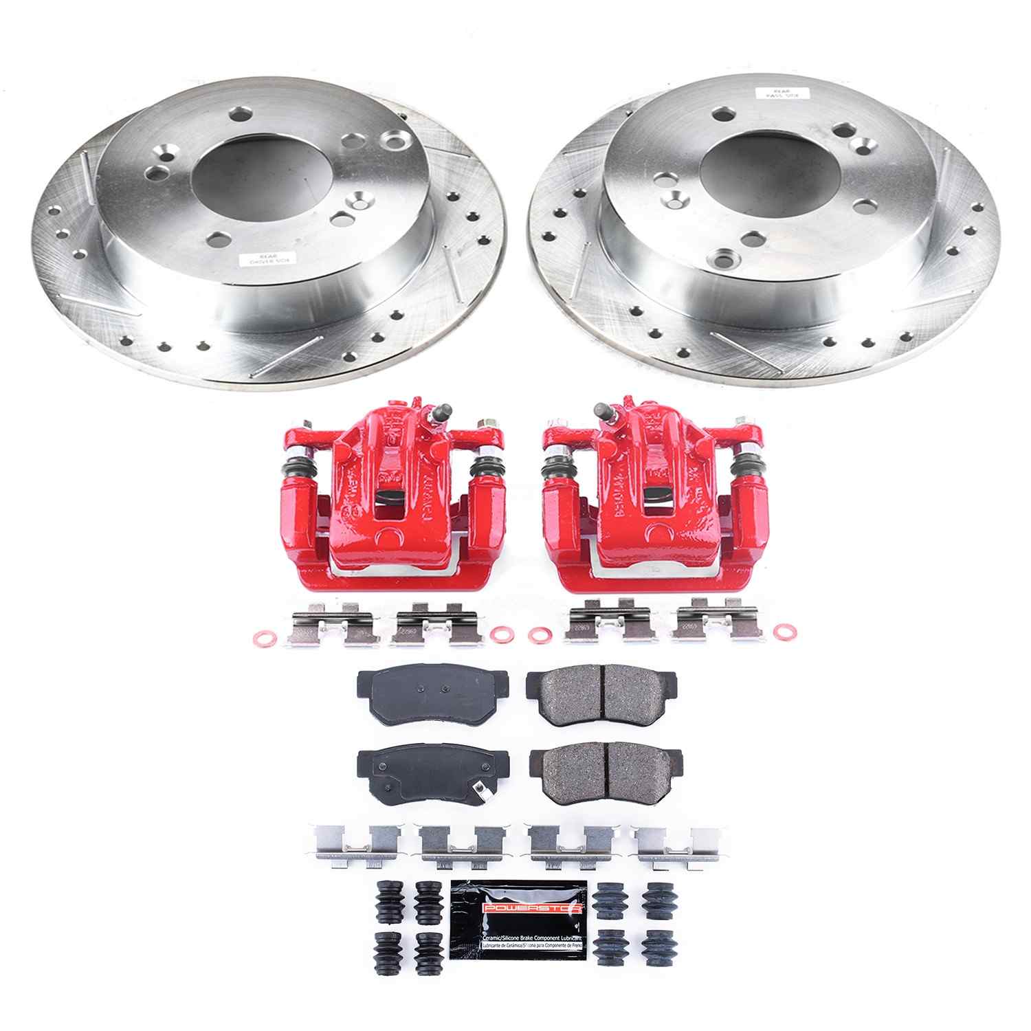 Power Stop 06-08 Hyundai Sonata Rear Z23 Evolution Sport Brake Kit w/Calipers