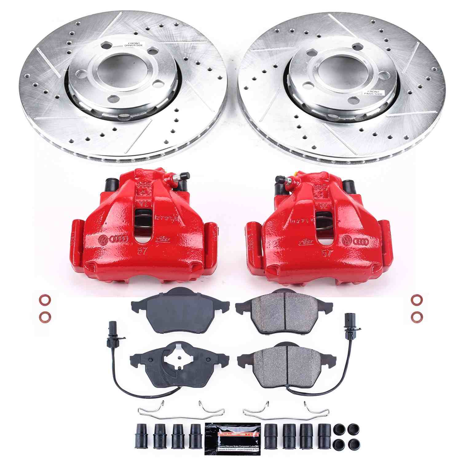 Power Stop 99-01 Audi A4 Front Z23 Evolution Sport Brake Kit w/Calipers