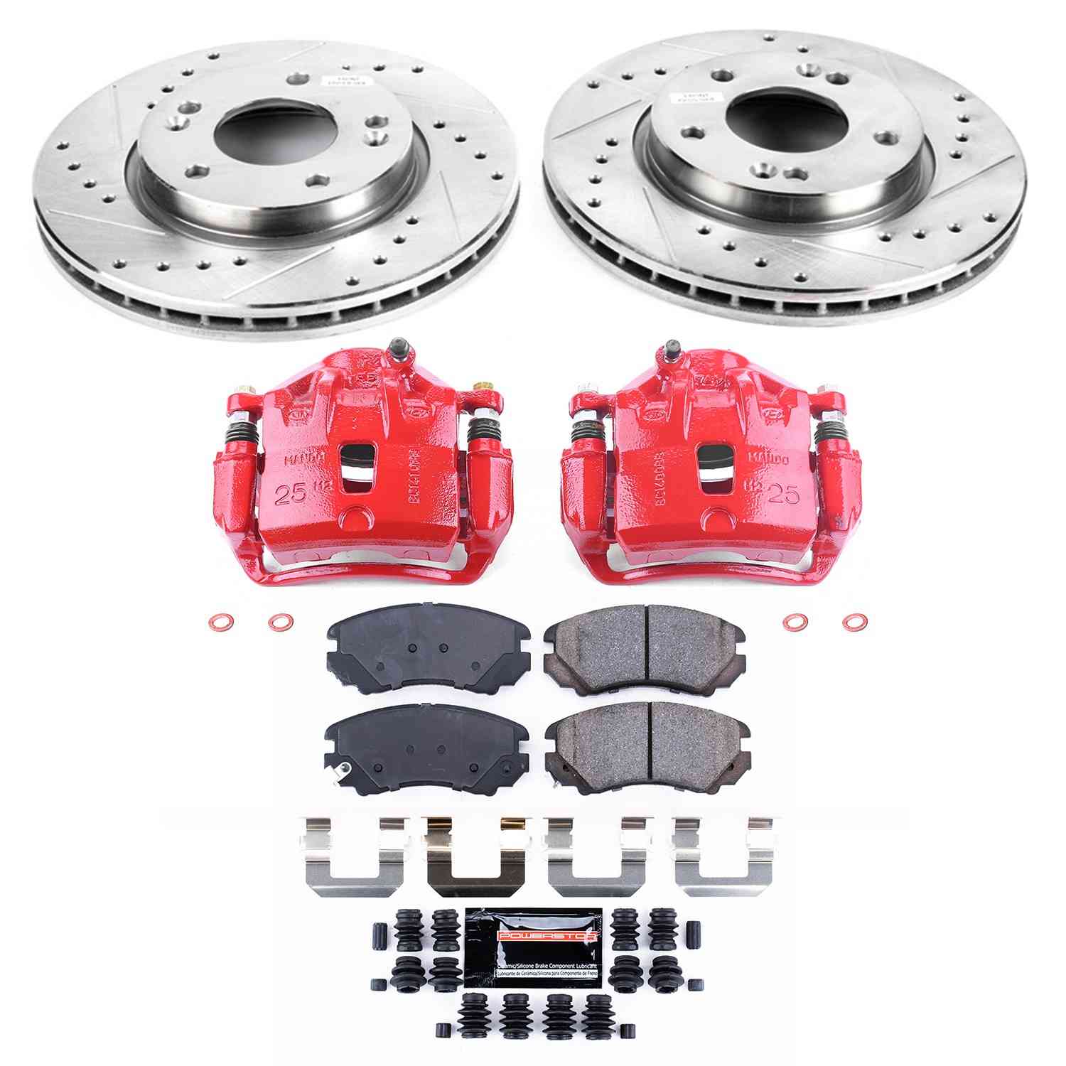 Power Stop 07-10 Hyundai Elantra Front Z23 Evolution Sport Brake Kit w/Calipers