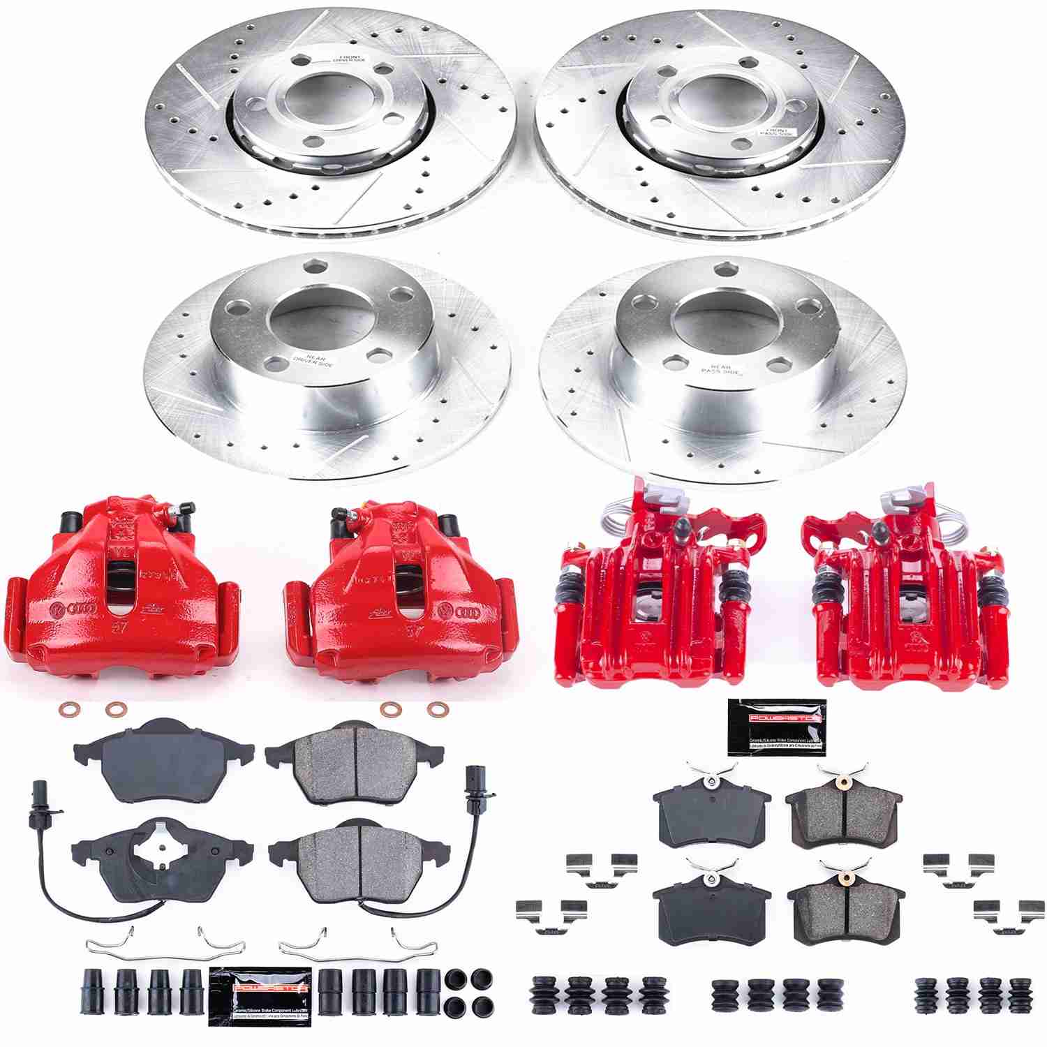 Power Stop 98-01 Audi A6 Front & Rear Z23 Evolution Sport Brake Kit w/Calipers