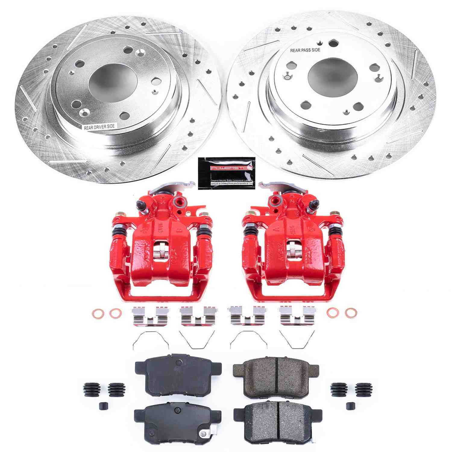 Power Stop 13-17 Honda Accord Rear Z23 Evolution Sport Brake Kit w/Calipers