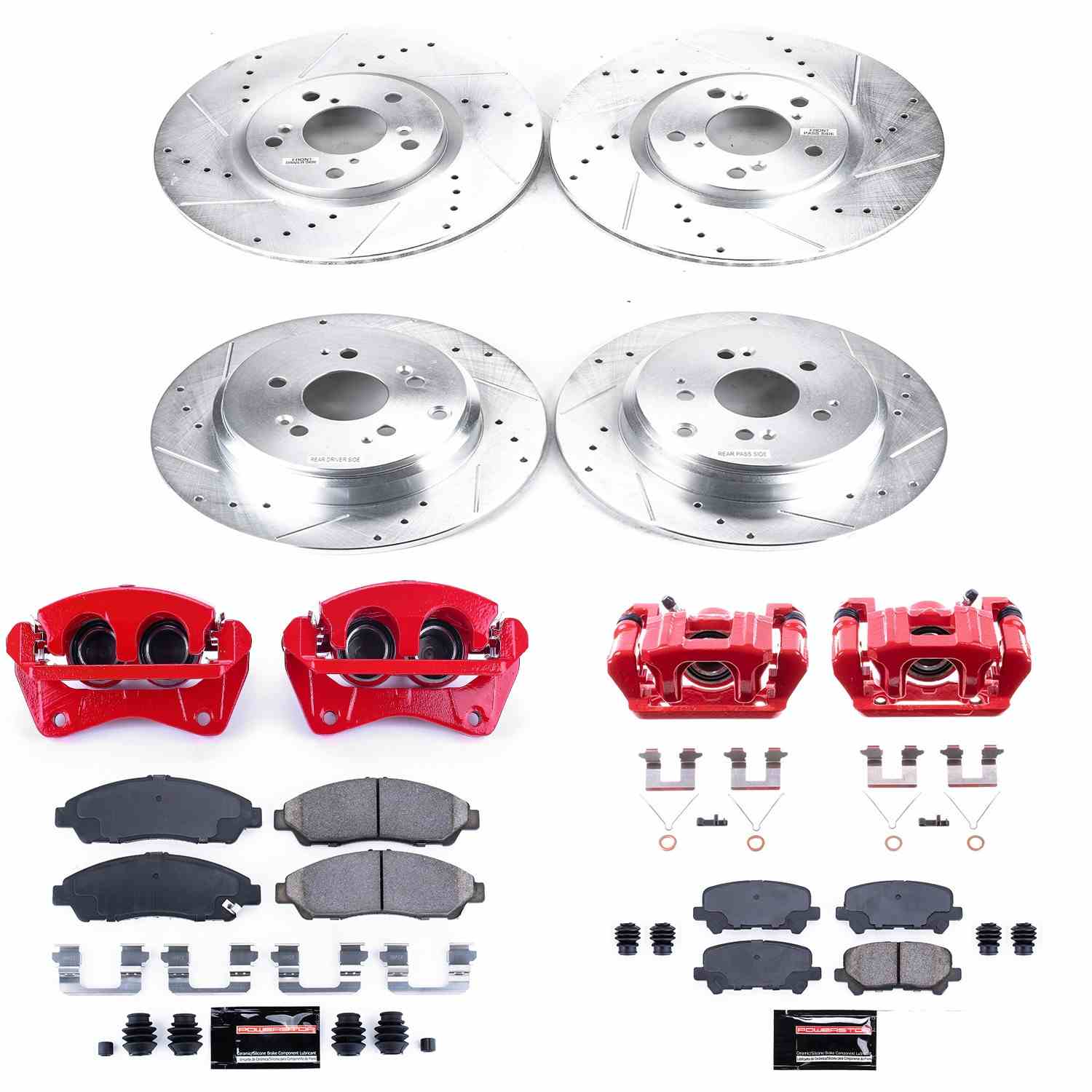 Power Stop 09-11 Honda Pilot Front & Rear Z23 Evolution Sport Brake Kit w/Calipers