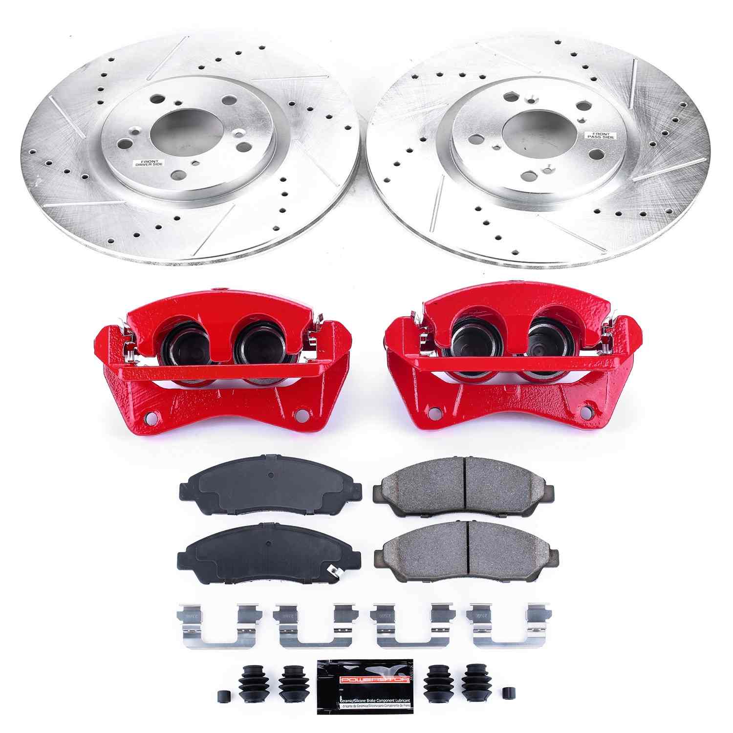 Power Stop 09-15 Honda Pilot Front Z23 Evolution Sport Brake Kit w/Calipers