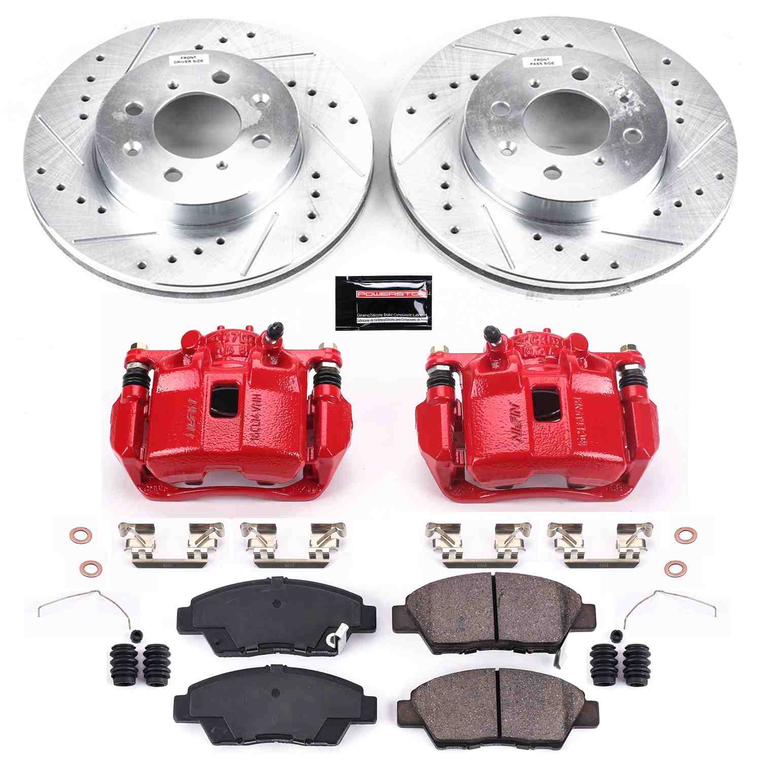 Power Stop 09-14 Honda Fit Front Z23 Evolution Sport Brake Kit w/Calipers