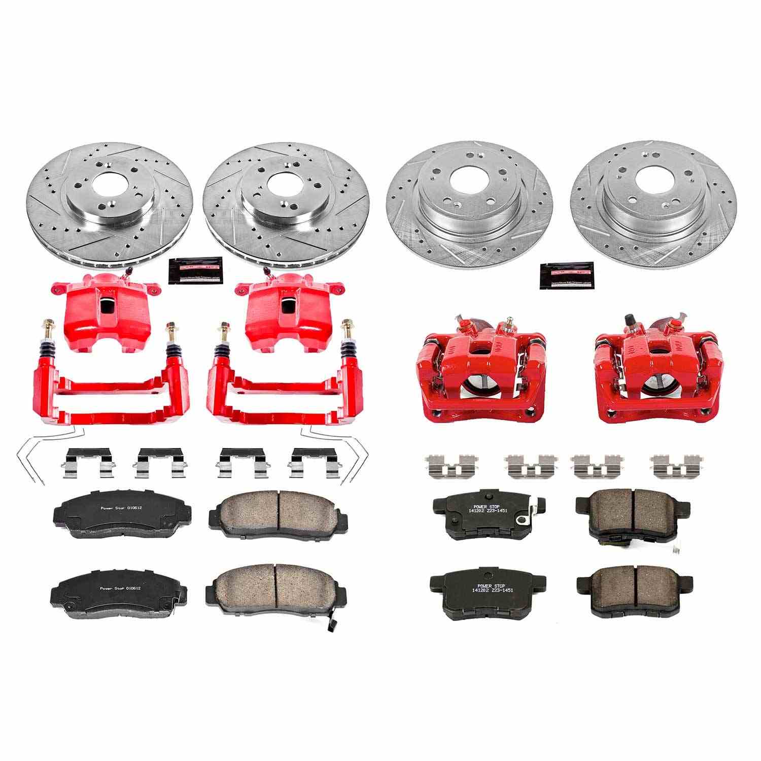 Power Stop 11-14 Acura TSX Front & Rear Z23 Evolution Sport Brake Kit w/Calipers