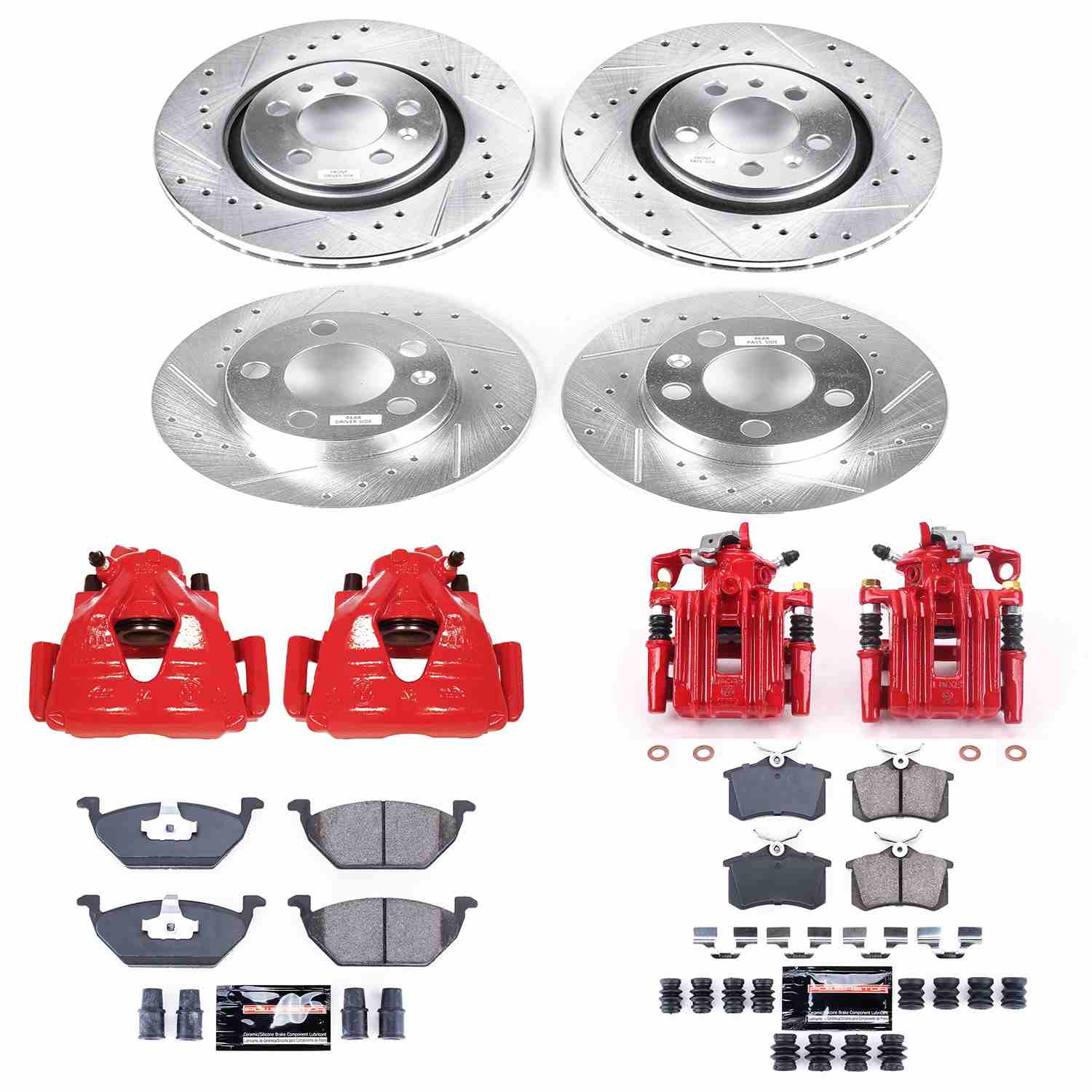 Power Stop 1998 Volkswagen Beetle Front & Rear Z23 Evolution Sport Brake Kit w/Calipers