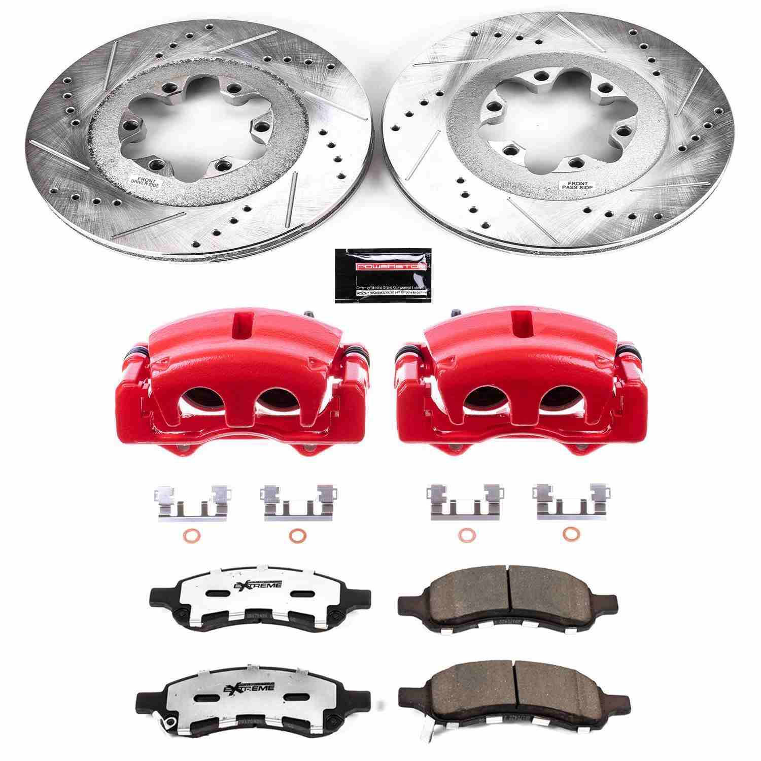 Power Stop 09-12 GMC Canyon Front Z36 Truck & Tow Kit w/Cals