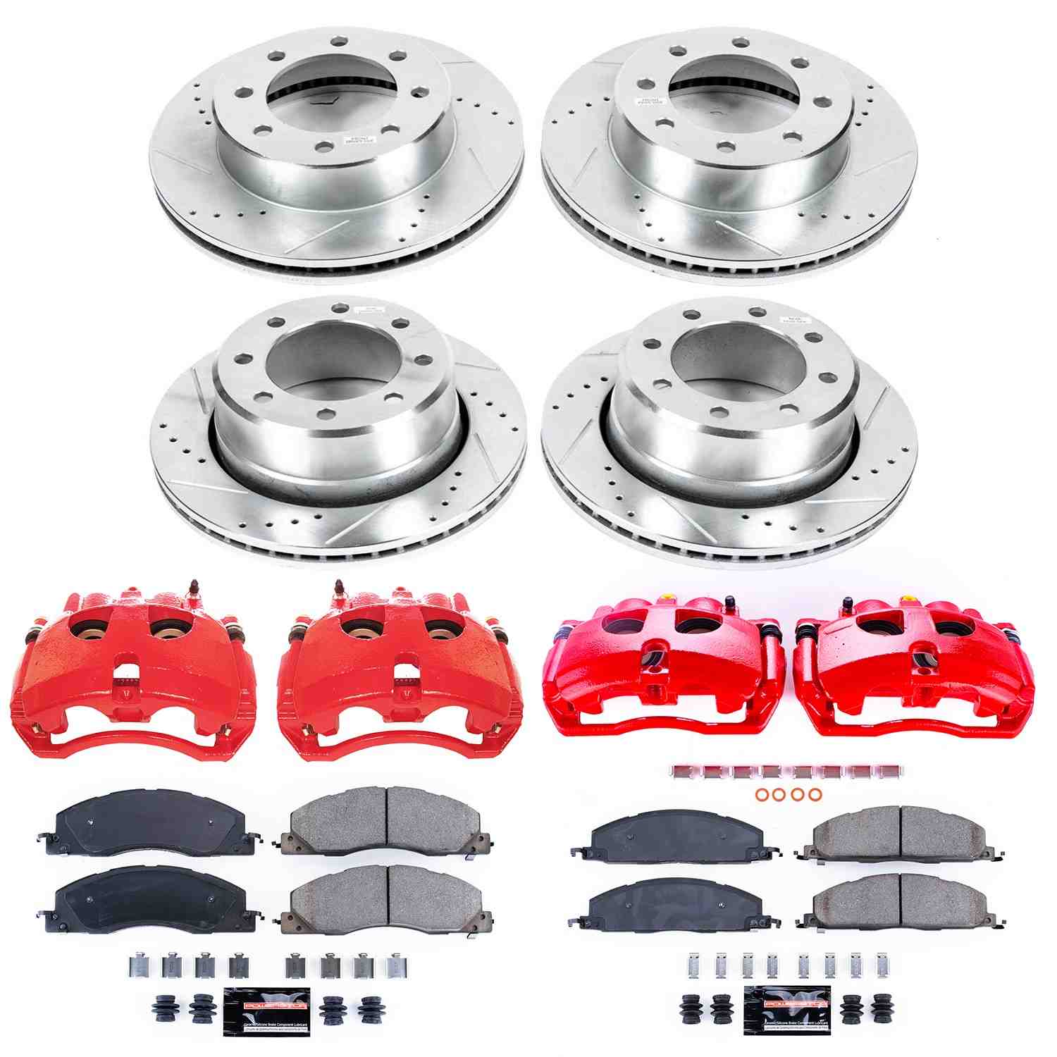 Power Stop 09-10 Dodge Ram 3500 Front & Rear Z23 Evolution Kit w/Cals