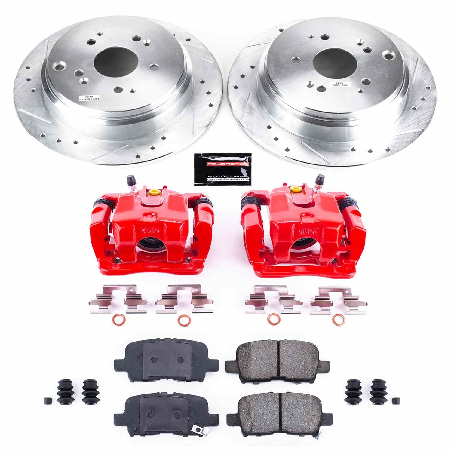 Power Stop 02-04 Honda Odyssey Rear Z23 Evolution Sport Brake Kit w/Calipers