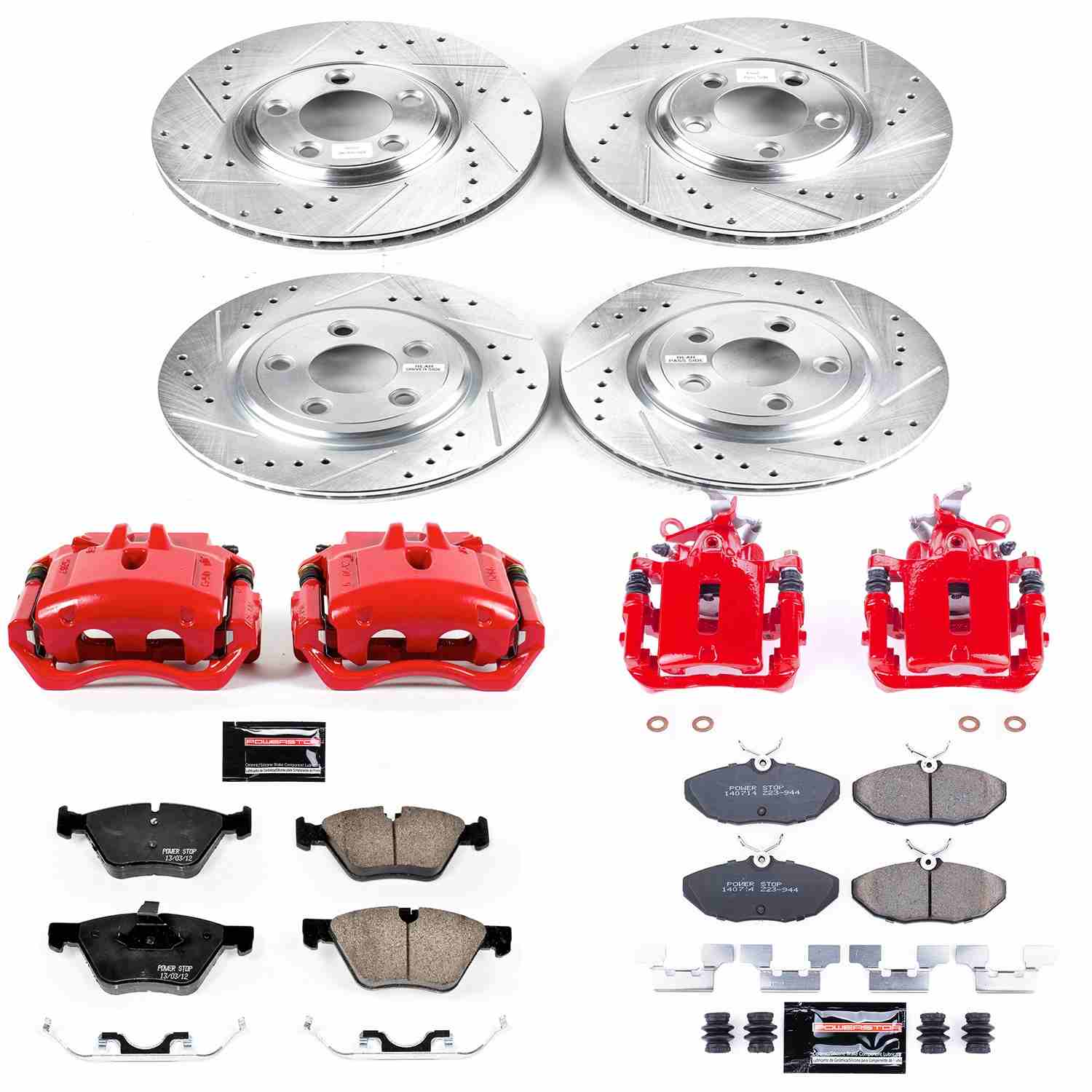 Power Stop 2005 Jaguar S-Type Front & Rear Z23 Evolution Sport Brake Kit w/Calipers