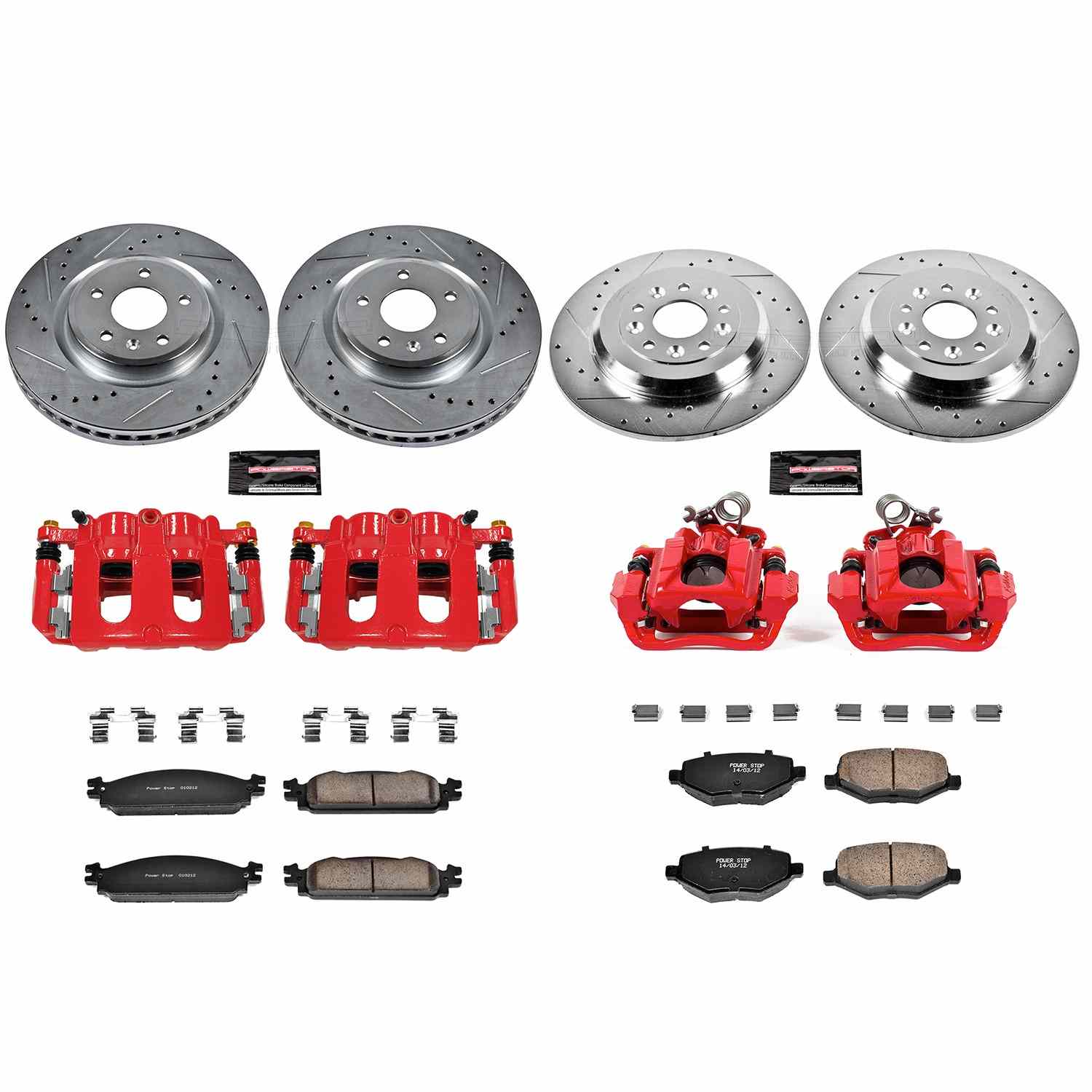 Power Stop 10-11 Ford Flex Front & Rear Z23 Evolution Sport Brake Kit w/Calipers
