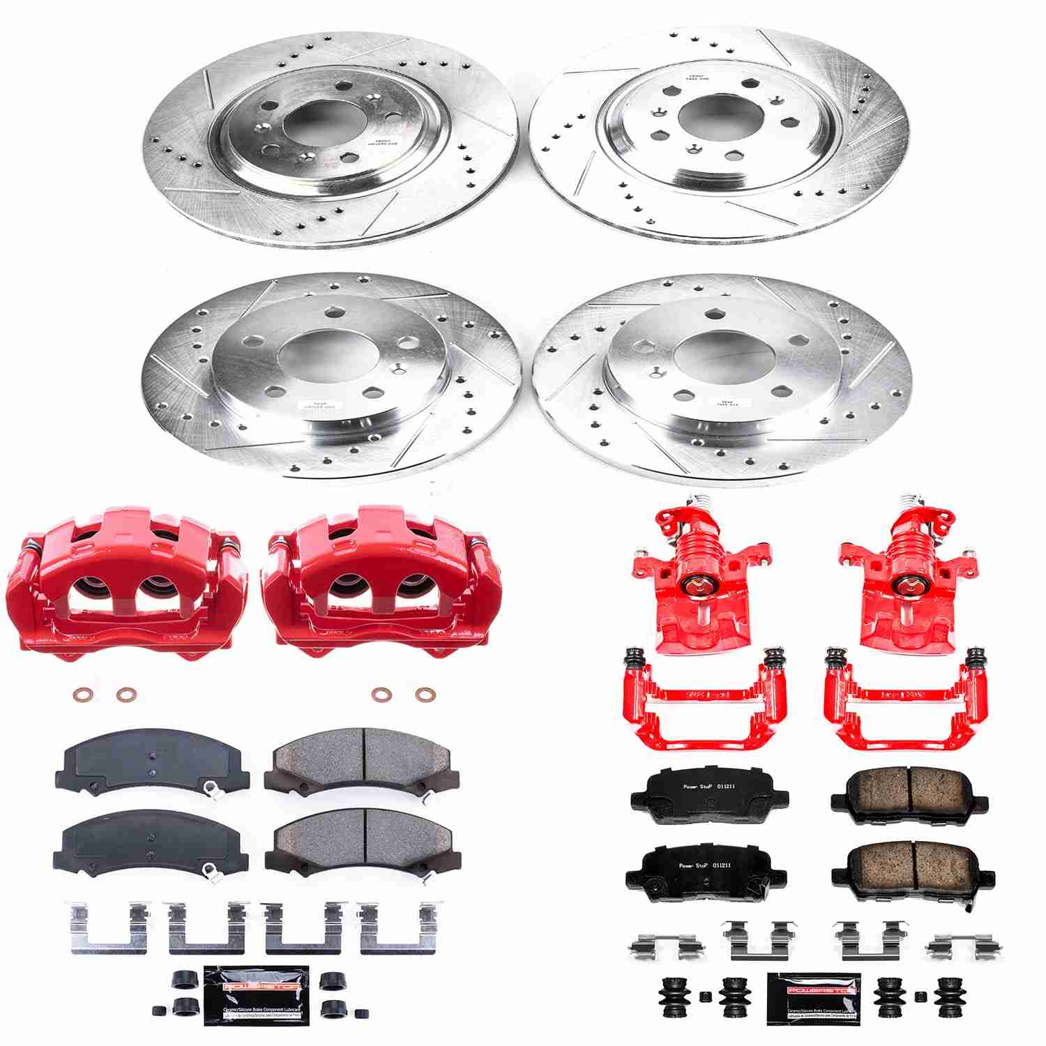 Power Stop 12-13 Chevrolet Impala Front & Rear Z23 Evolution Sport Brake Kit w/Calipers